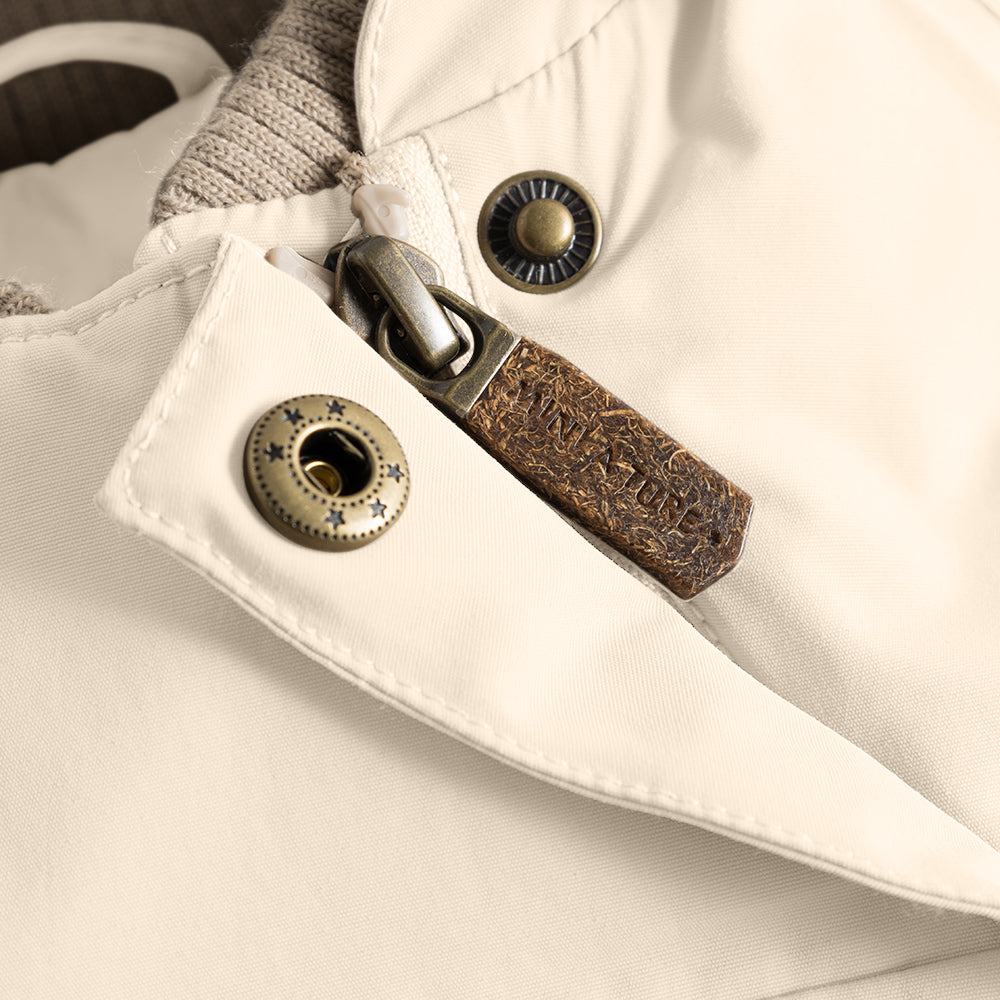 MATWANG Winterjacke mit Fleecefutter und Fellbesatz. GRS