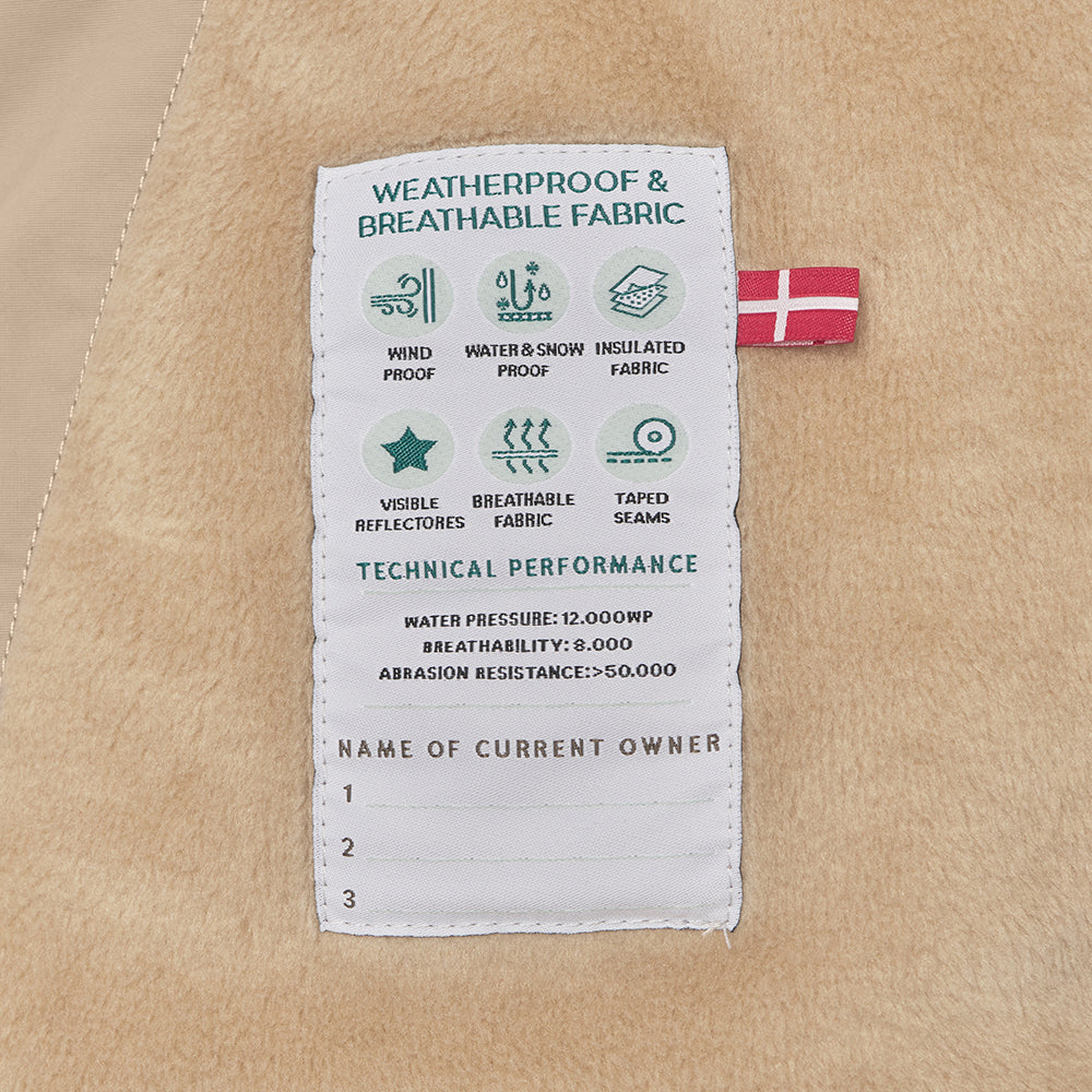 MATWANG Winterjacke mit Fleecefutter und Fellbesatz. GRS