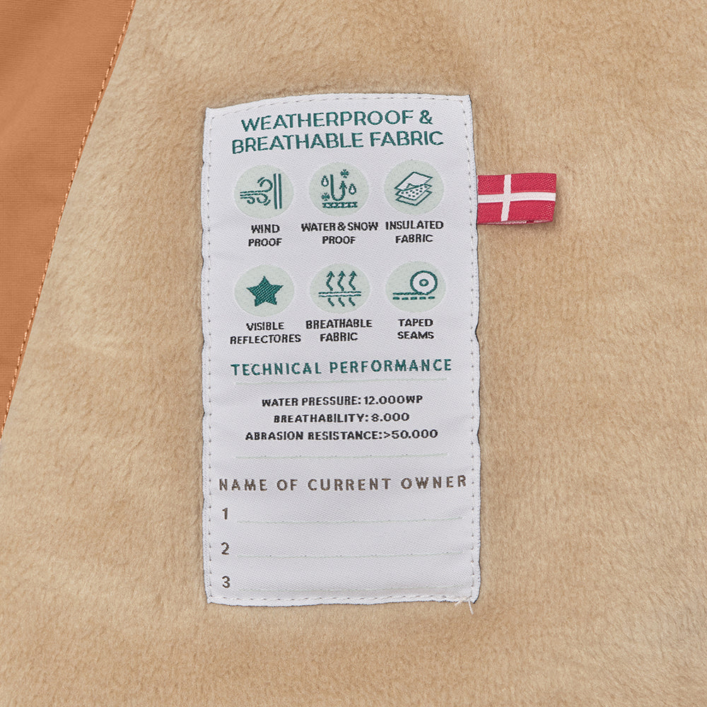 MATWANG Winterjacke mit Fleecefutter und Fellbesatz. GRS