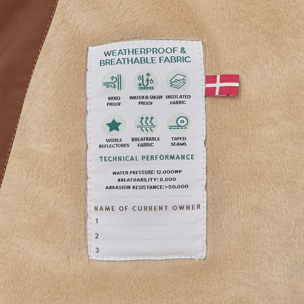 MATWANG Winterjacke mit Fleecefutter und Fellbesatz. GRS