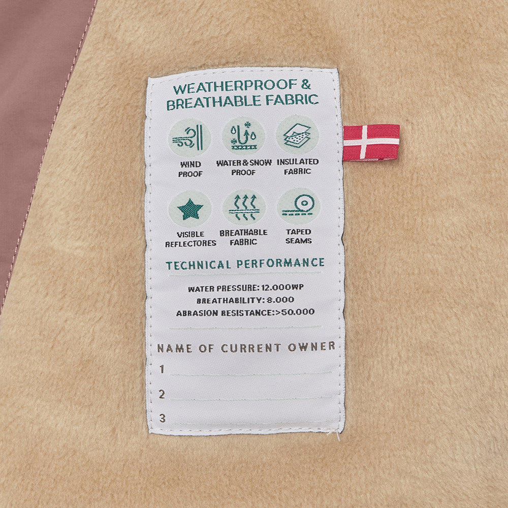 MATWANG Winterjacke mit Fleecefutter und Fellbesatz. GRS