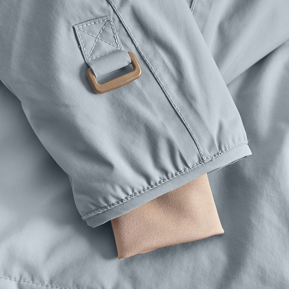 MATWANG Winterjacke mit Fleecefutter und Fellbesatz. GRS