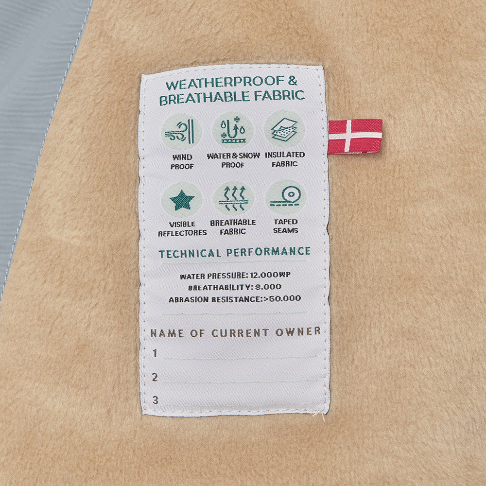 MATWANG Winterjacke mit Fleecefutter und Fellbesatz. GRS