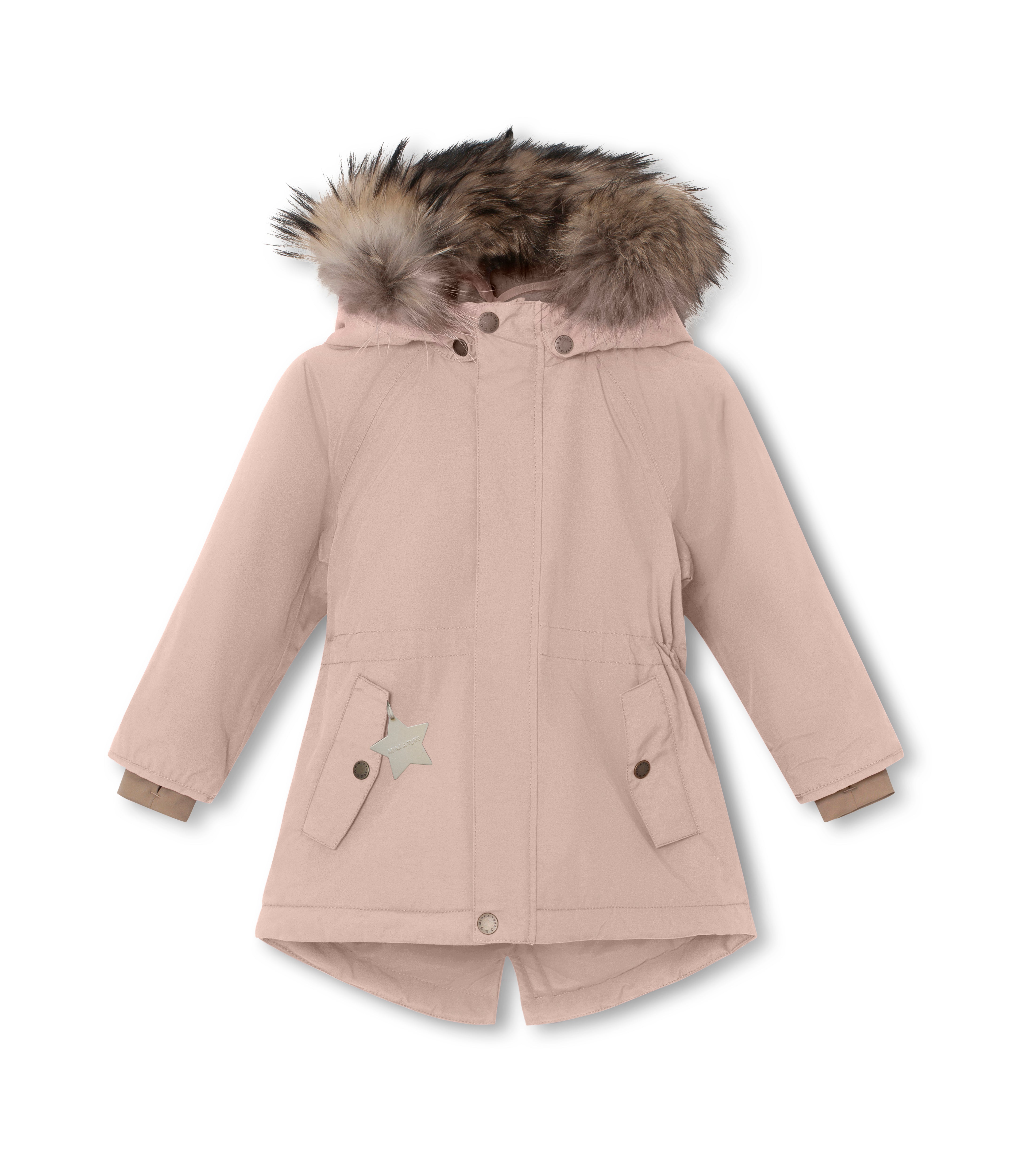 MATVIKANIA Winterjacke mit Fleecefutter und Fellbesatz. GRS