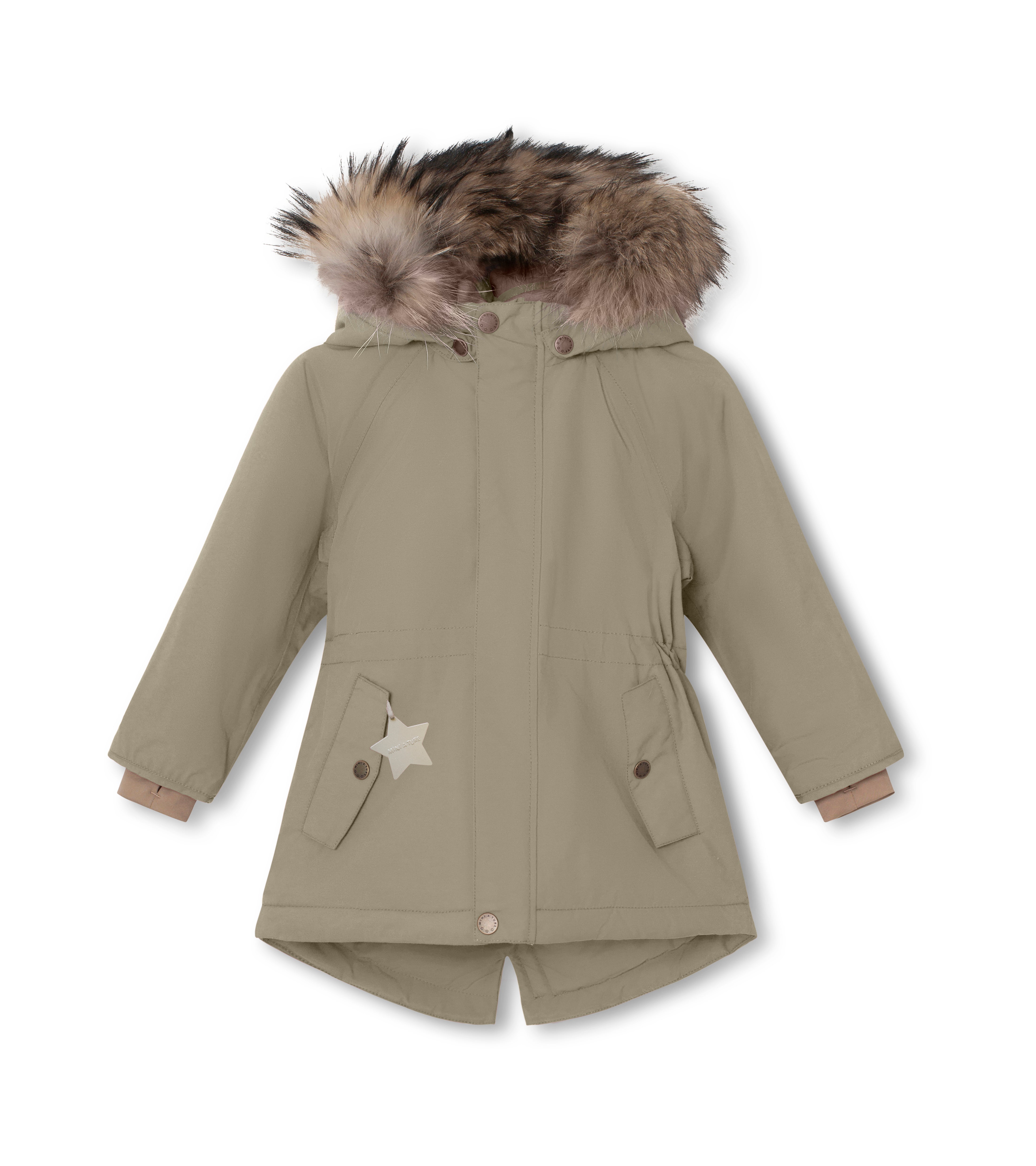 MATVIKANIA Winterjacke mit Fleecefutter und Fellbesatz. GRS