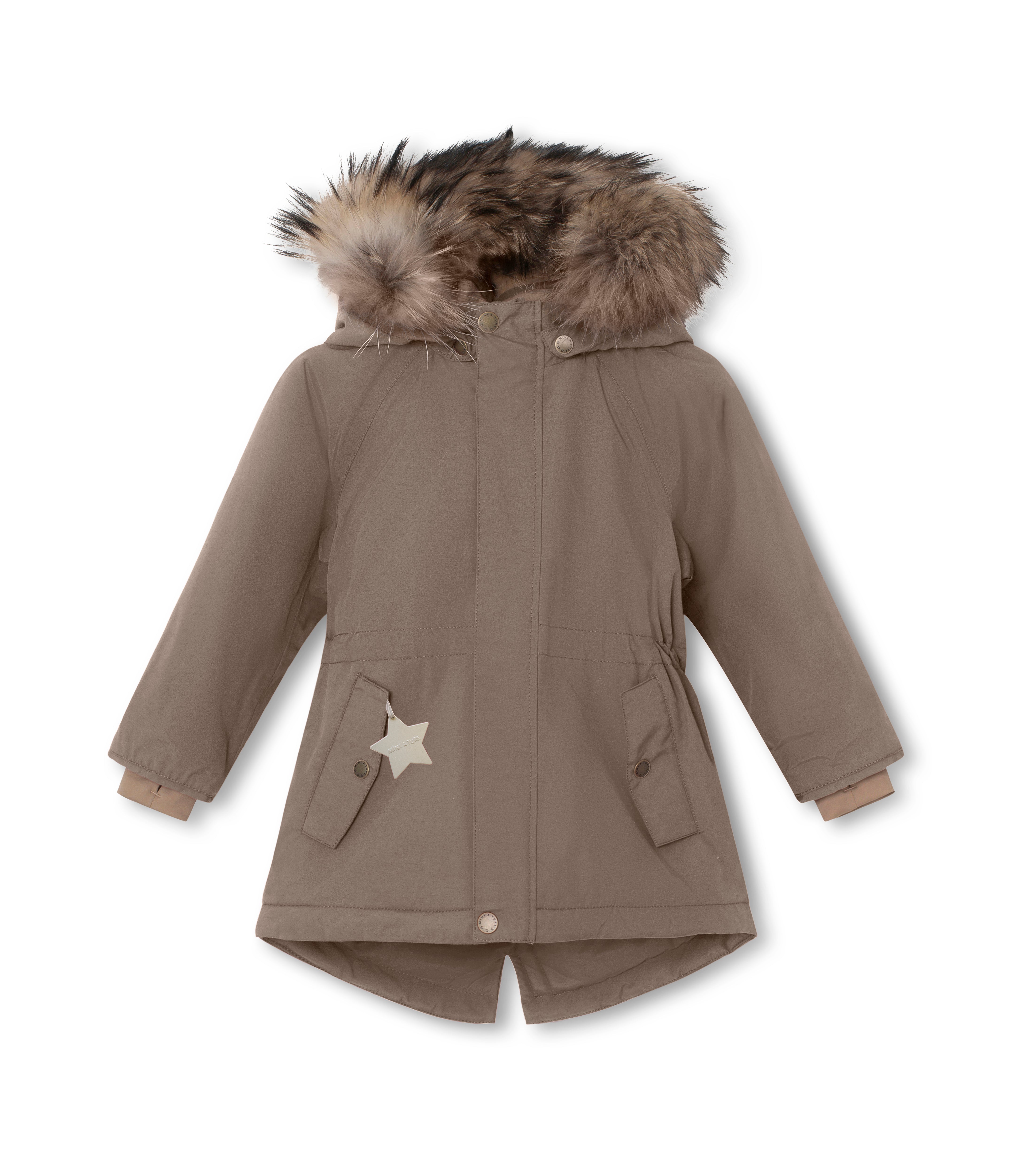 MATVIKANIA Winterjacke mit Fleecefutter und Fellbesatz. GRS