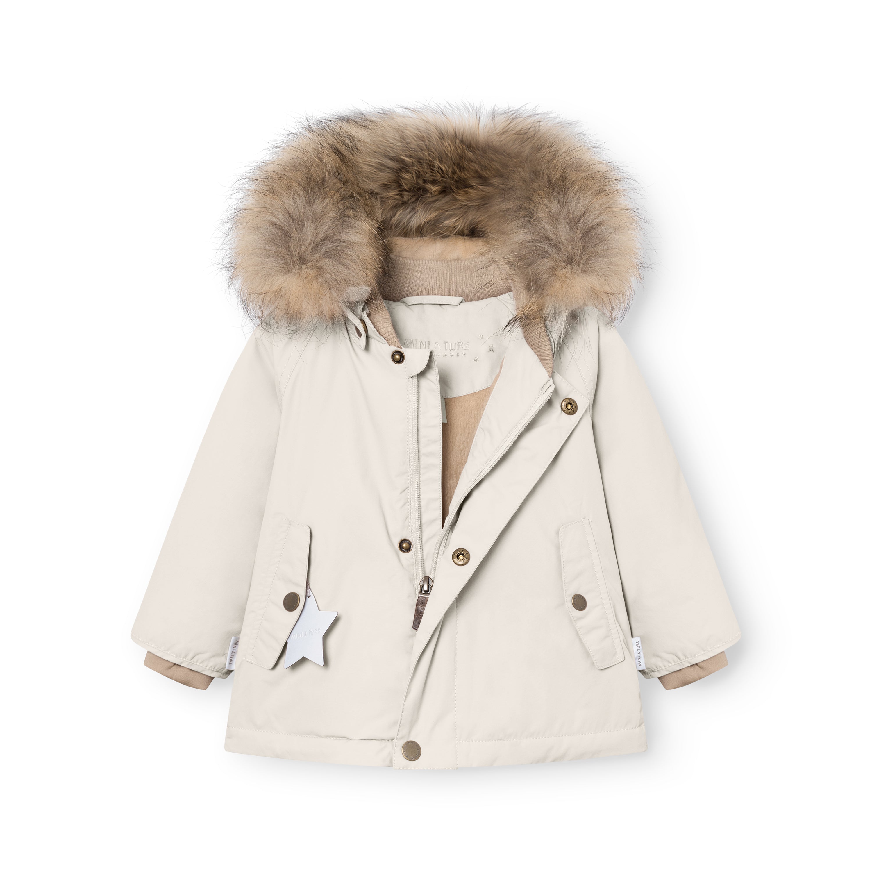 MATWALLY Winterjacke mit Fleecefutter und Fell. GRS