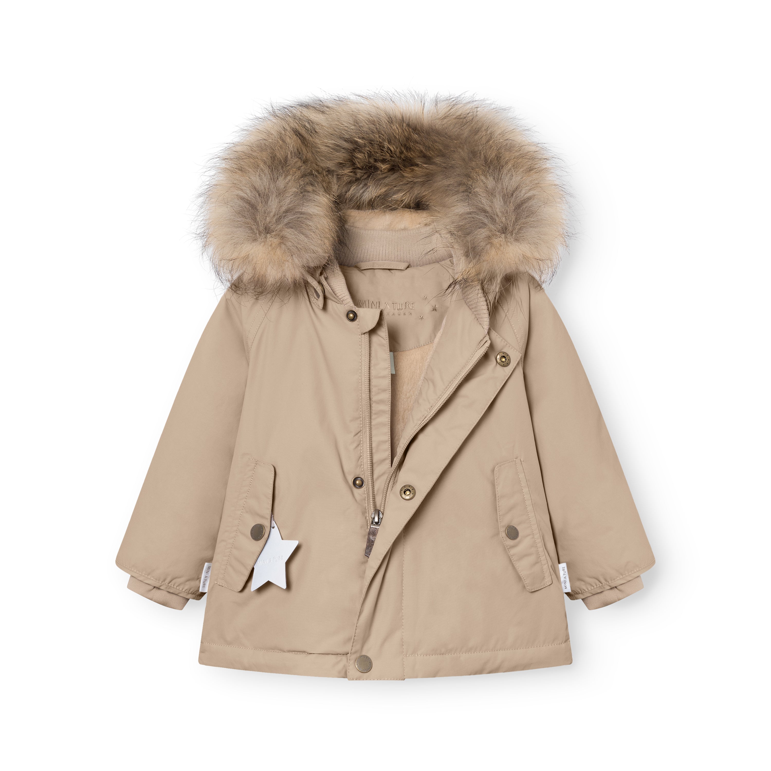 MATWALLY Winterjacke mit Fleecefutter und Fell. GRS