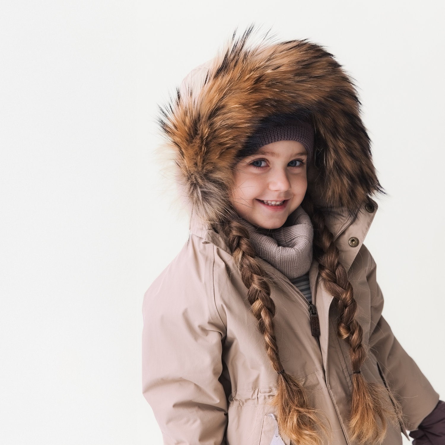 MATWALLY Winterjacke mit Fleecefutter und Fell. GRS