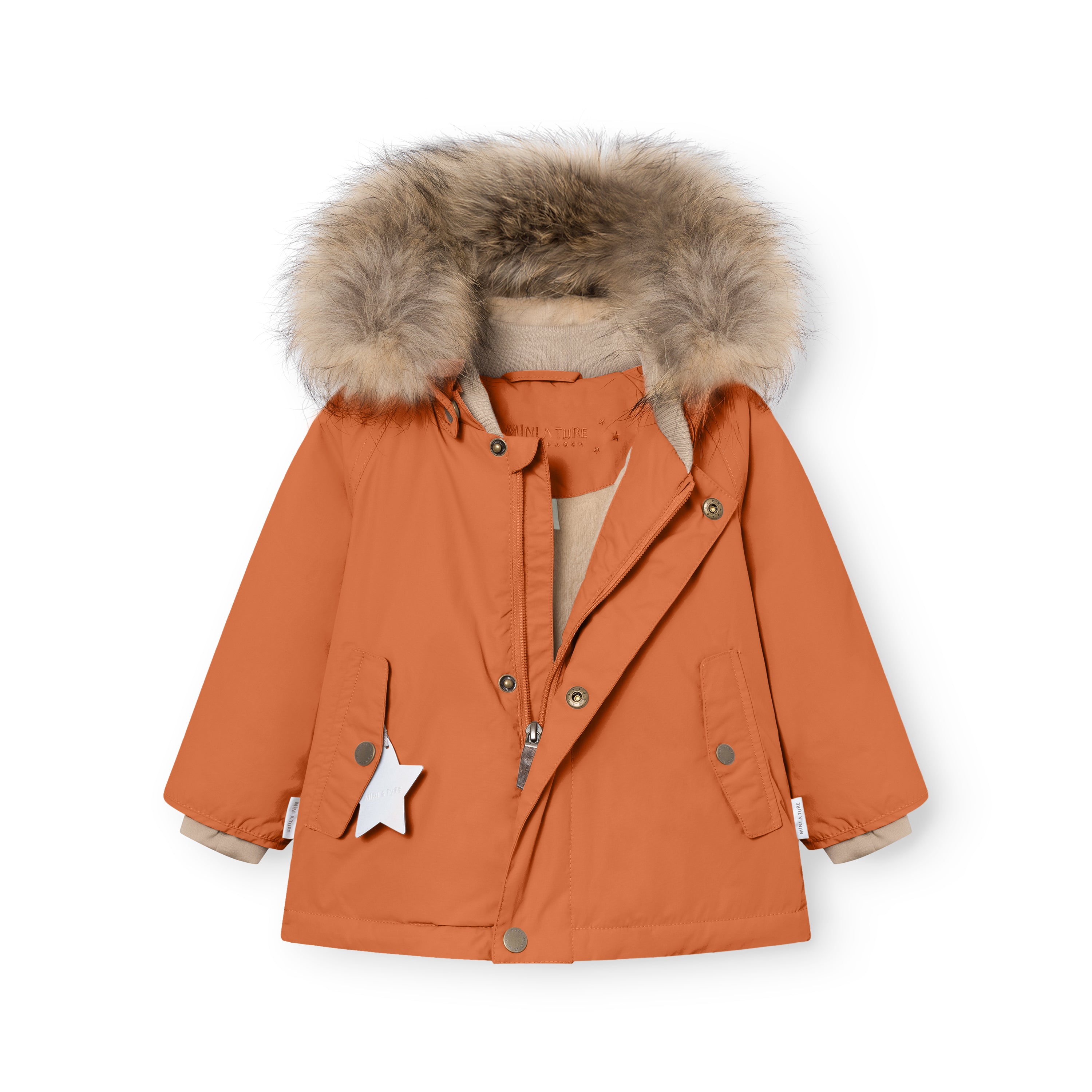 MATWALLY Winterjacke mit Fleecefutter und Fell. GRS