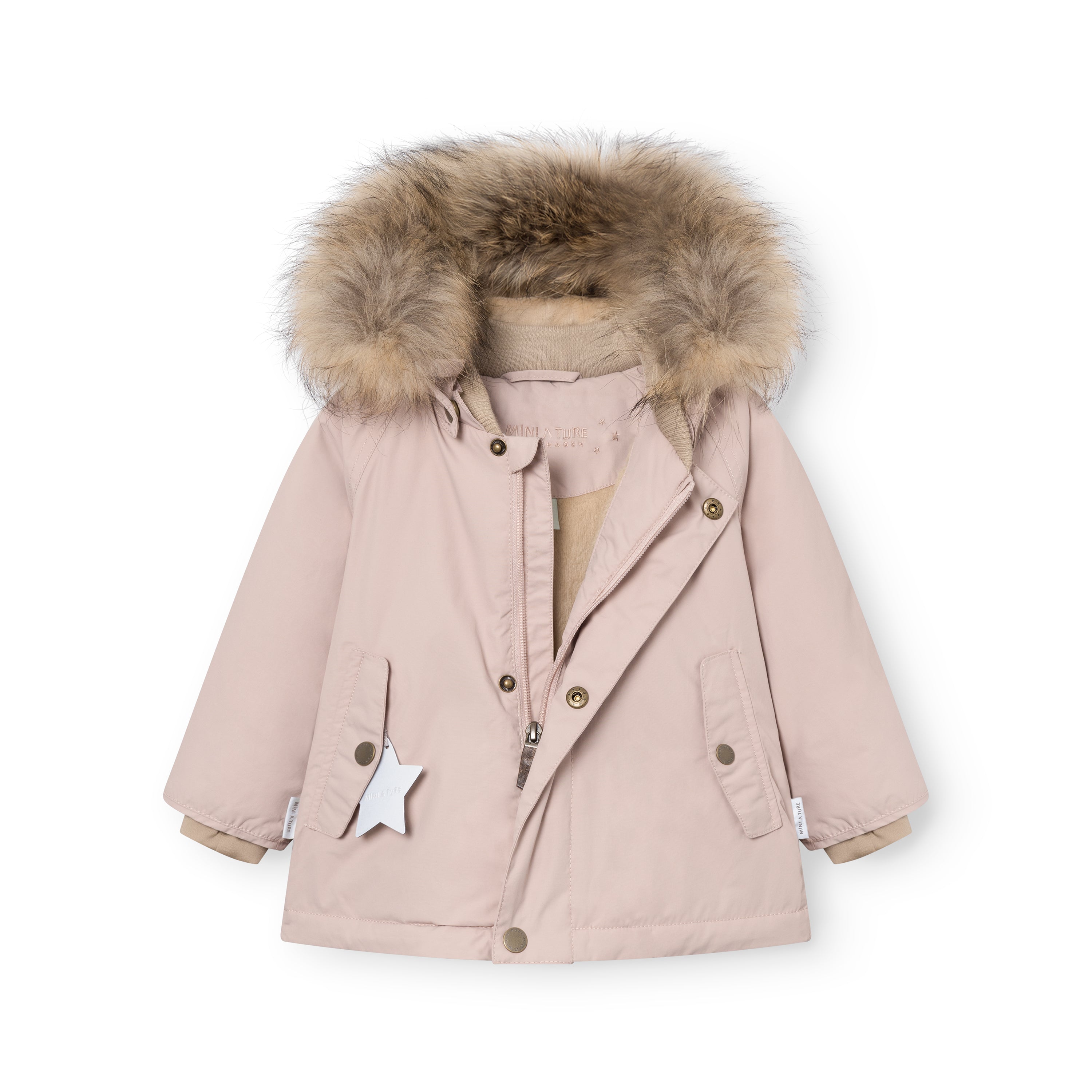 MATWALLY Winterjacke mit Fleecefutter und Fell. GRS