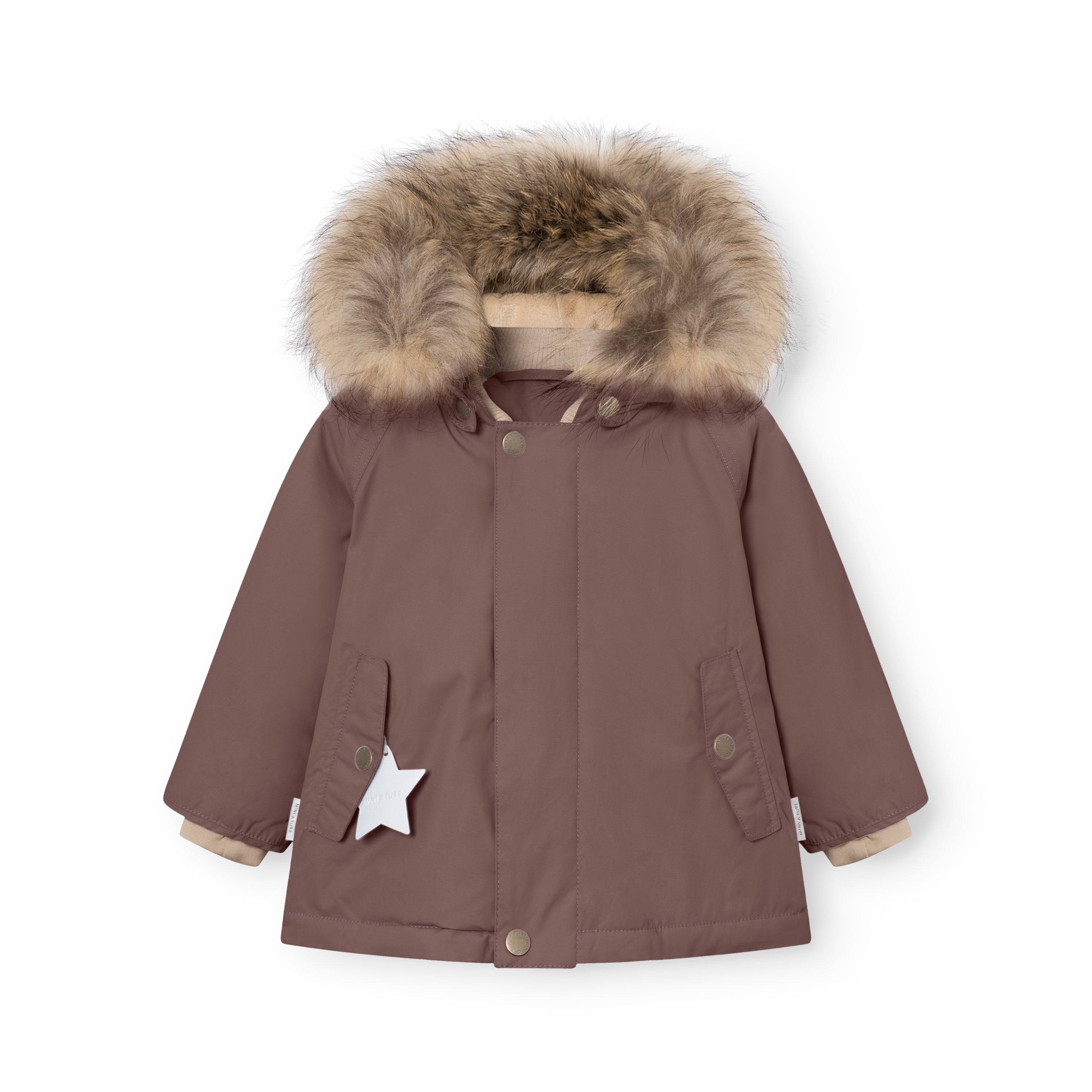 MATWALLY Winterjacke mit Fleecefutter und Fell. GRS