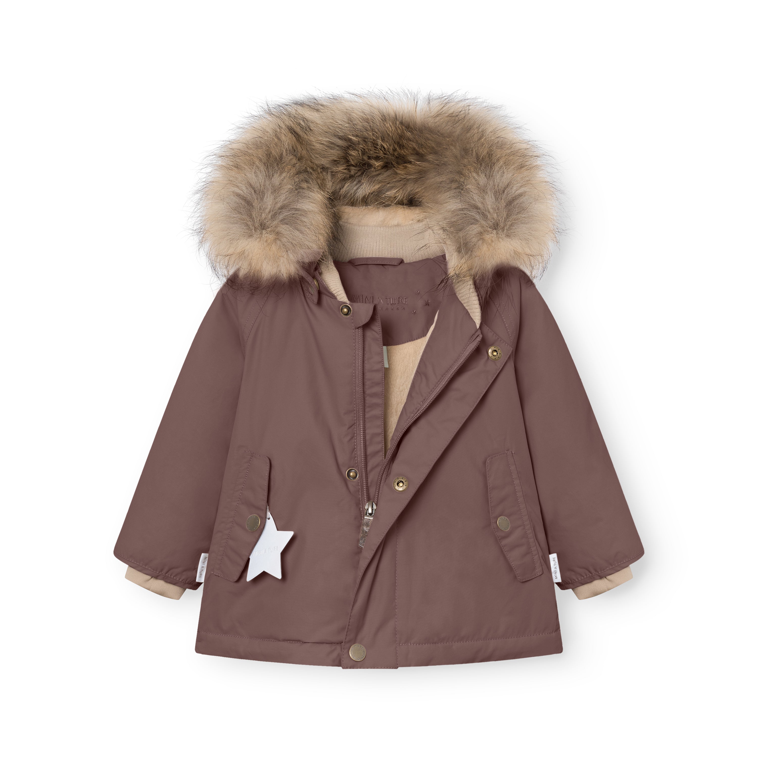MATWALLY Winterjacke mit Fleecefutter und Fell. GRS