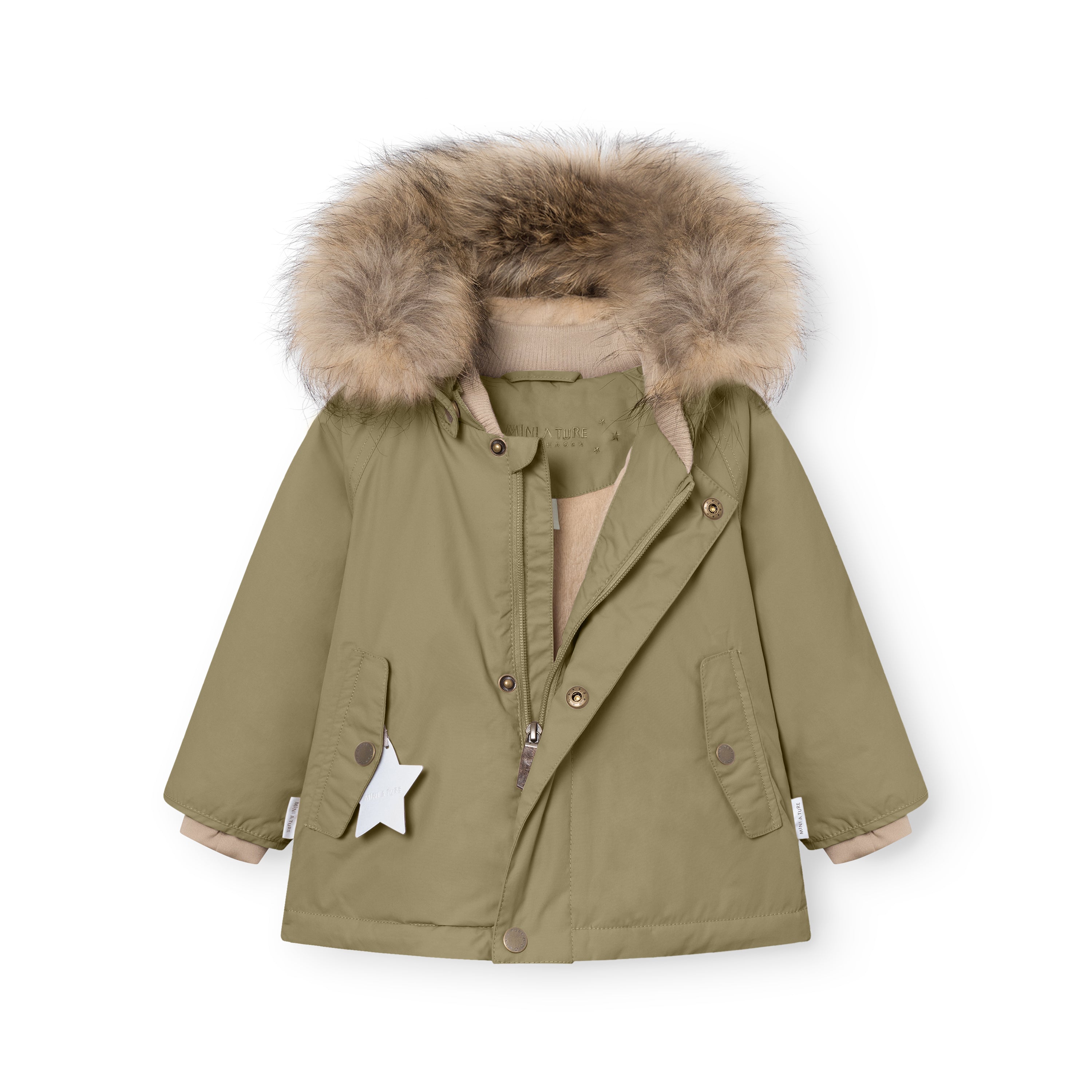 MATWALLY Winterjacke mit Fleecefutter und Fell. GRS