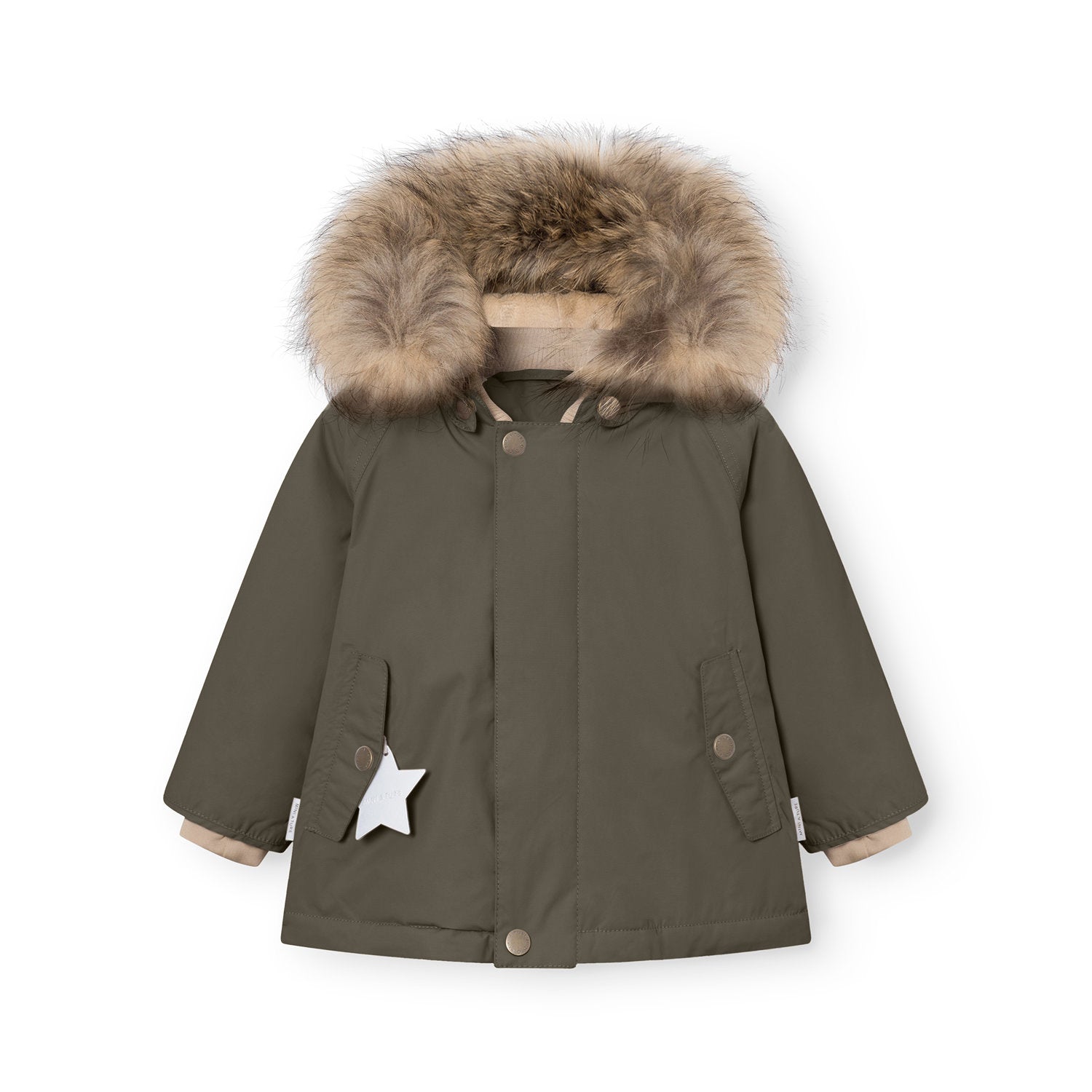 MATWALLY Winterjacke mit Fleecefutter und Fell. GRS