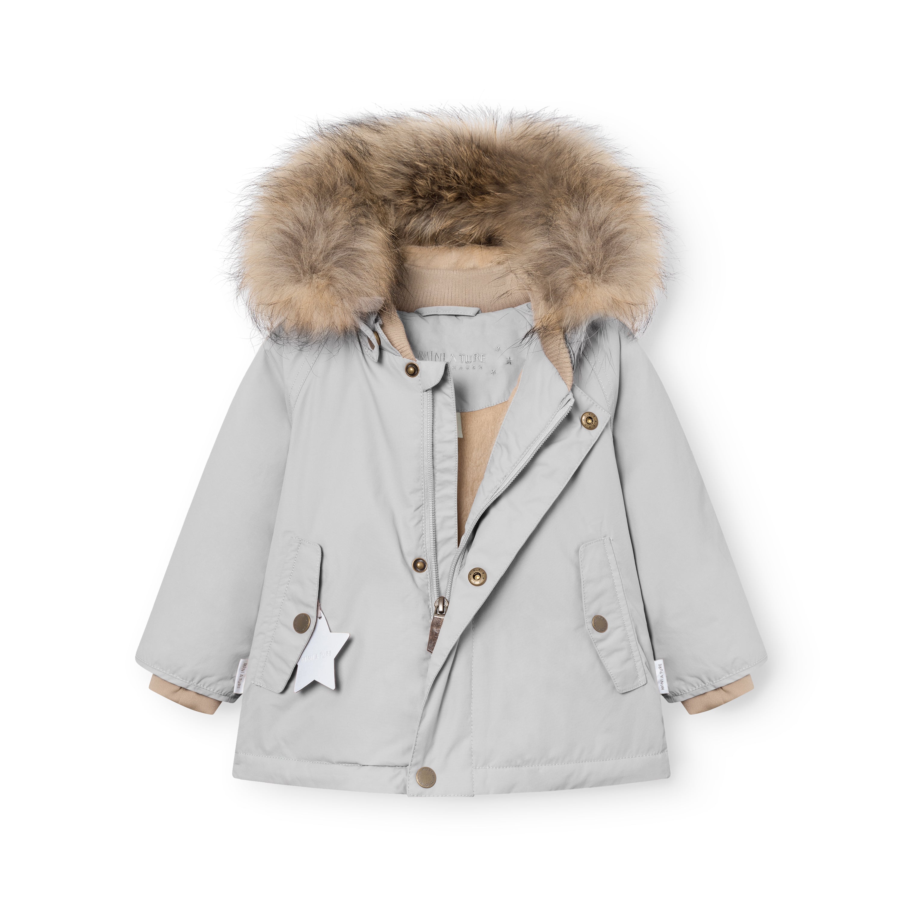 MATWALLY Winterjacke mit Fleecefutter und Fell. GRS