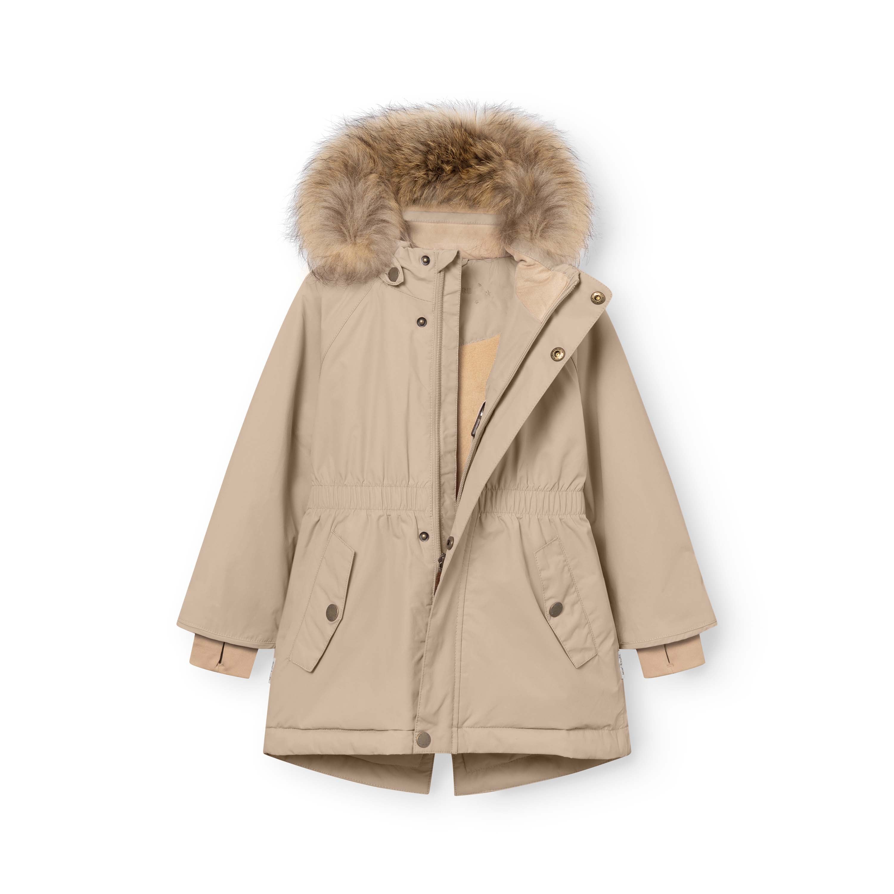 MATVIKANIA Winterjacke mit Fleecefutter und Fell. GRS