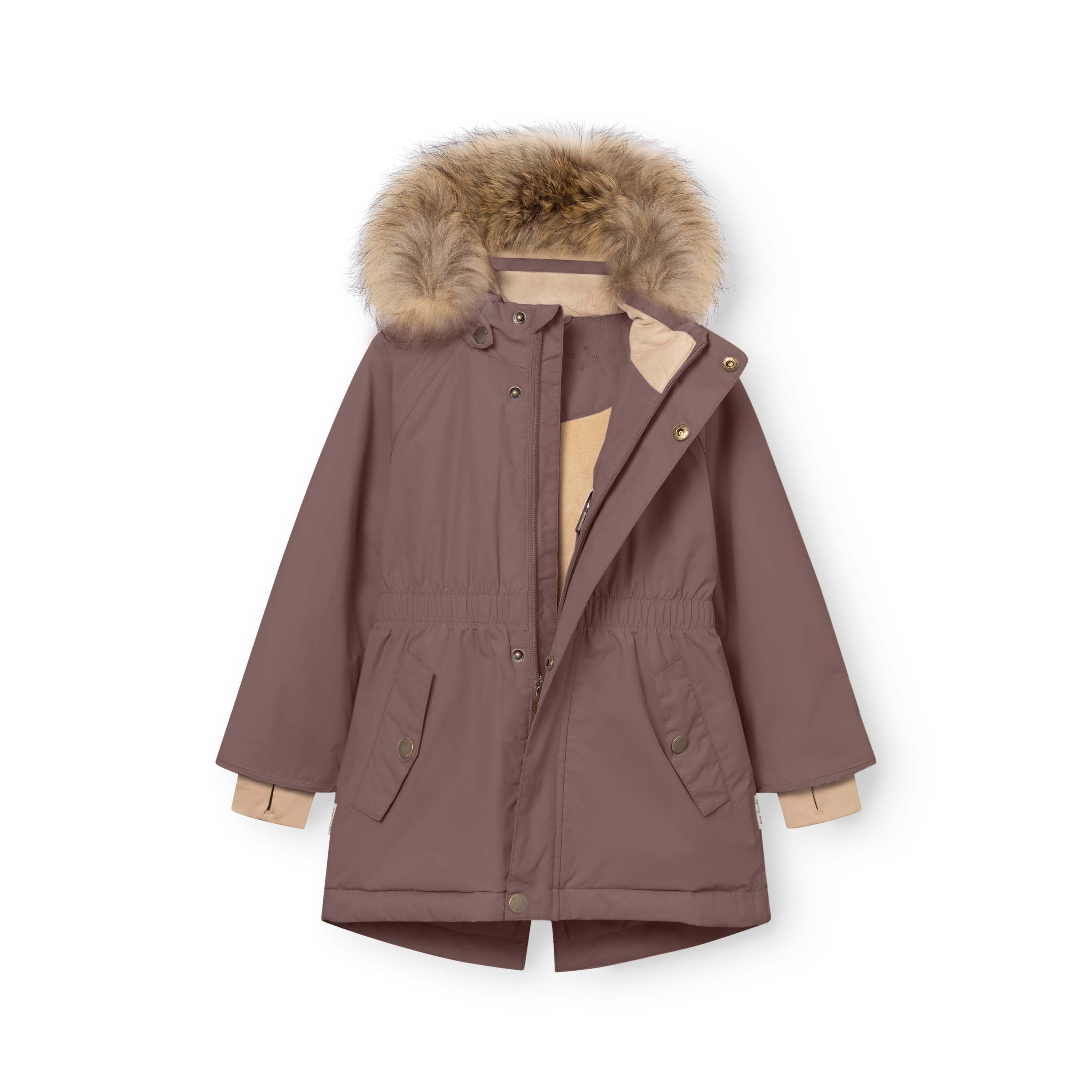 MATVIKANIA Winterjacke mit Fleecefutter und Fell. GRS