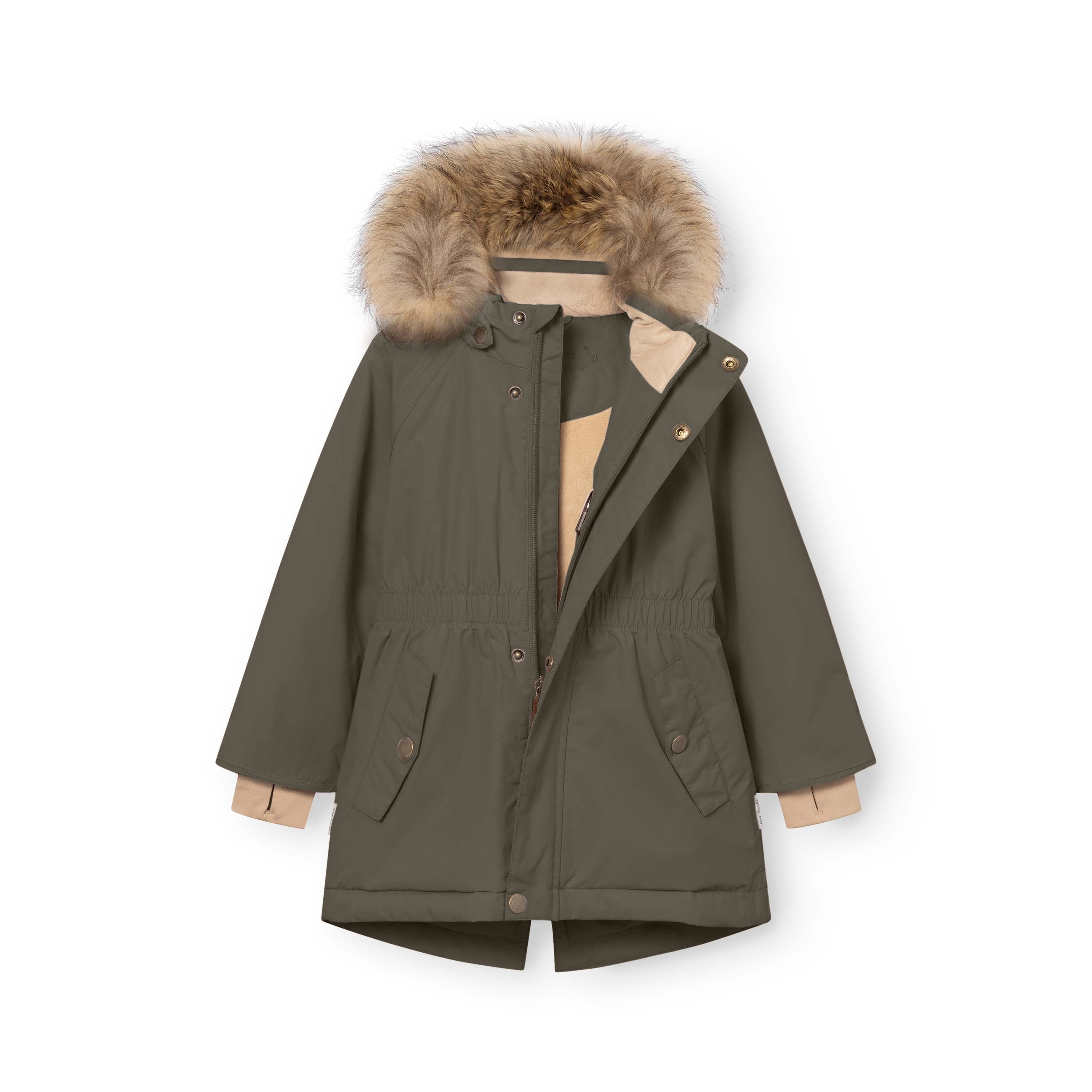 MATVIKANIA Winterjacke mit Fleecefutter und Fell. GRS