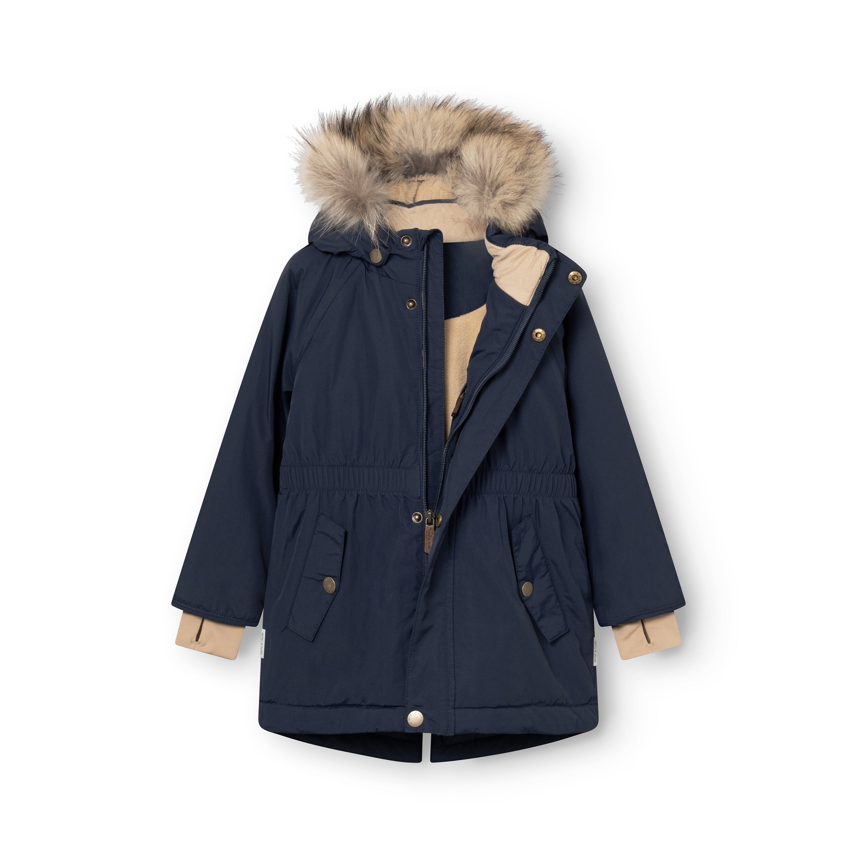 MATVIKANIA Winterjacke mit Fleecefutter und Fell. GRS