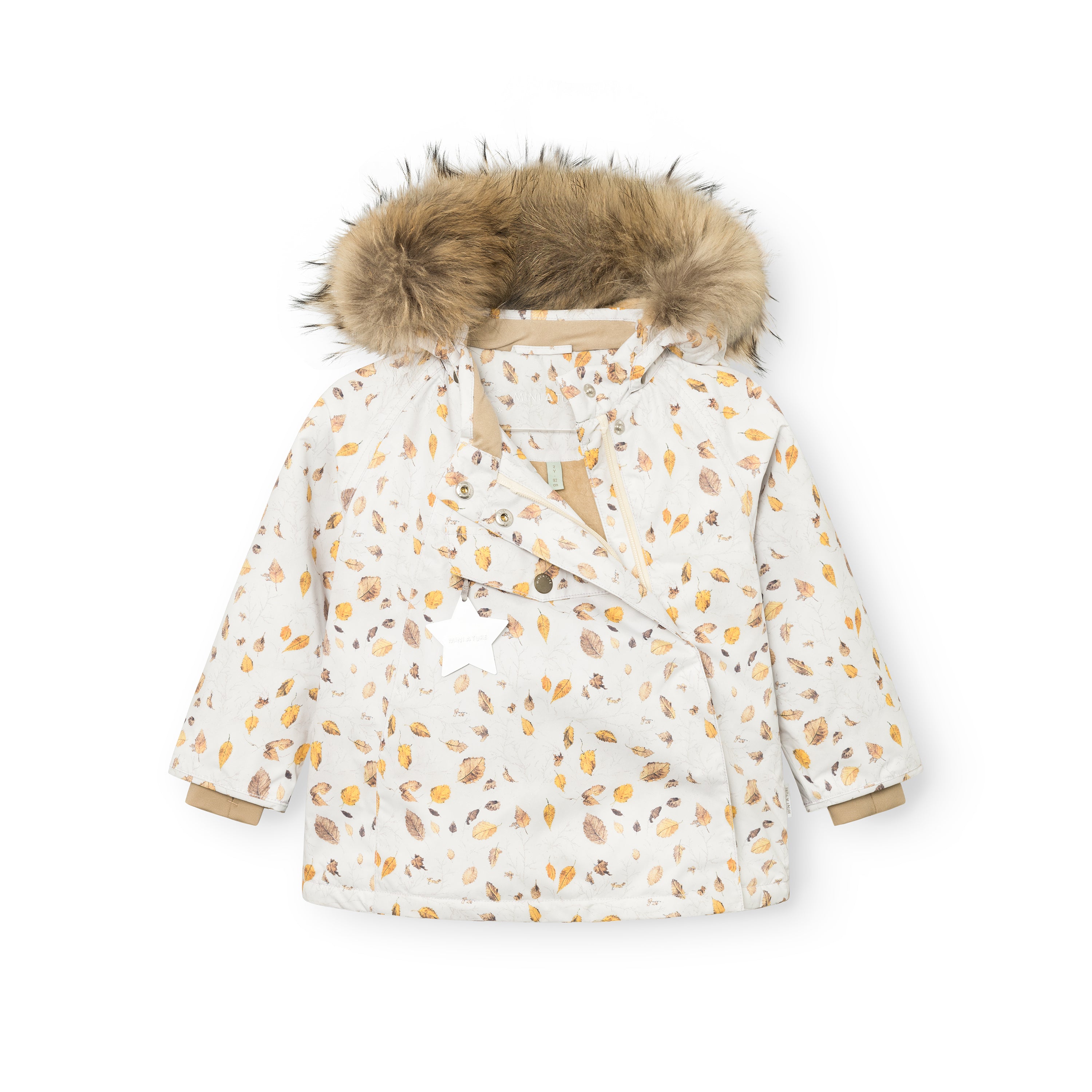 MATWANG Winterjacke mit Fleecefutter und Fell. GRS