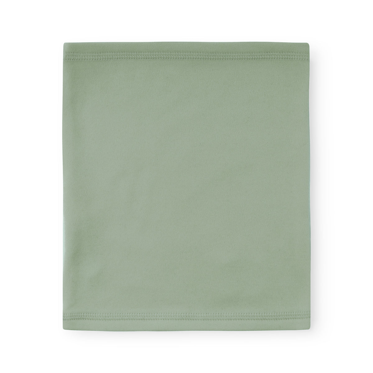 MATAKON Fleece-Halswärmer in gedämpftem Grün, von oben fotografiert, zeigt die weiche Fleece-Textur und elastische Schlauchform für vielseitigen Tragekomfort bei Kindern im Winter.