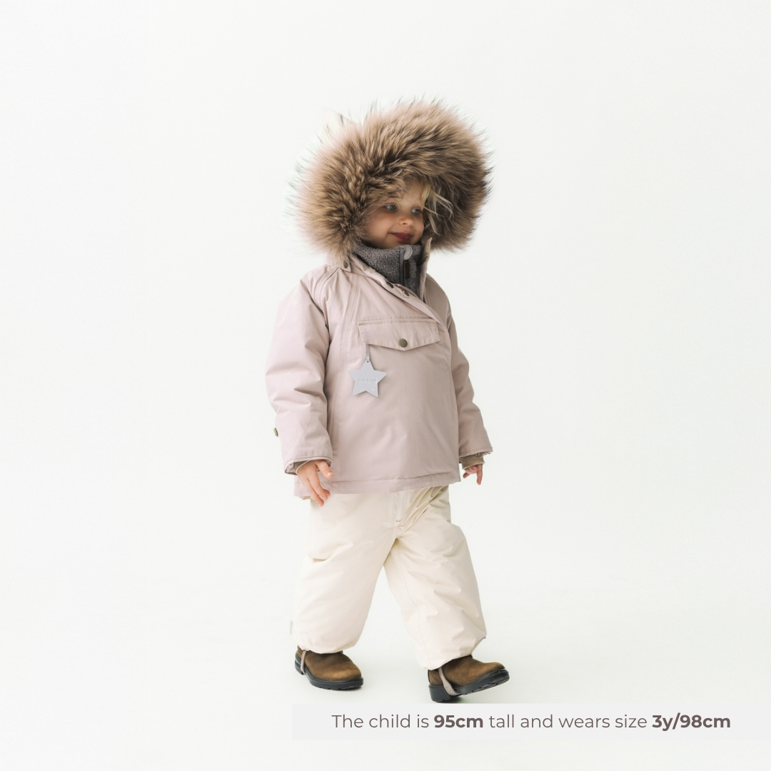 MATWANG Winterjacke mit Fleecefutter und Fell. GRS