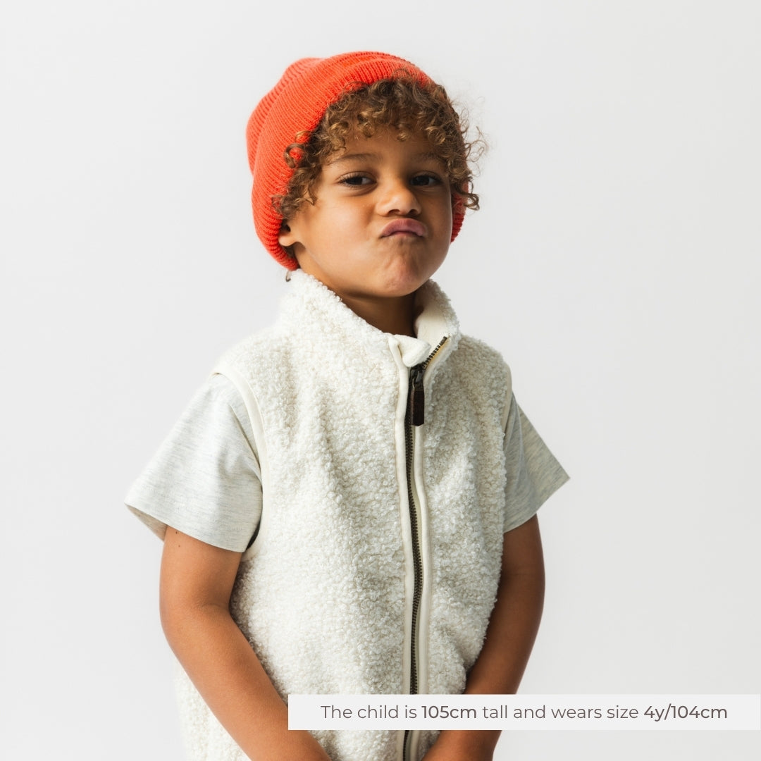 Soft and warm teddyfleece vest for kids – Vest perfect for layering