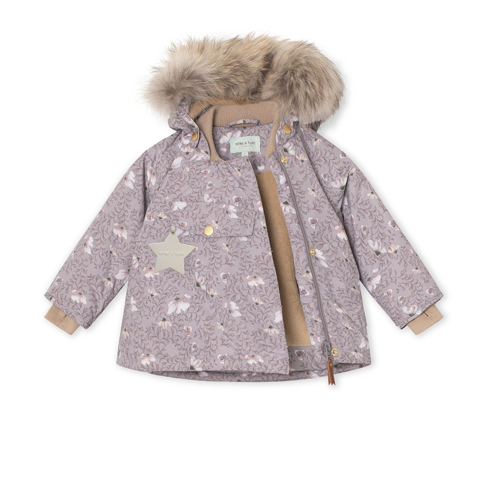 MATWANG printed fleece lined winter jacket fur. GRS