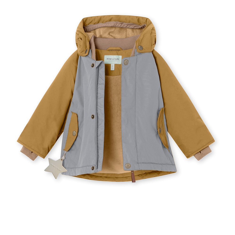 MATWALLY  fleece lined winter jacket colorblock. GRS
