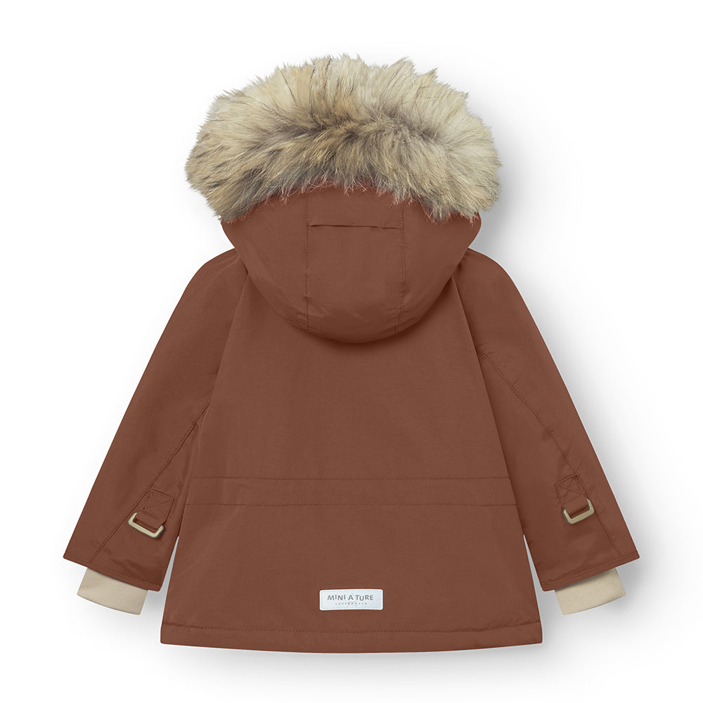 MATWALLY Winterjacke mit Fleecefutter und Fellbesatz. GRS