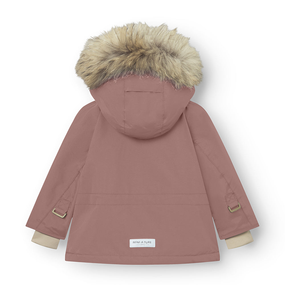 MATWALLY Winterjacke mit Fleecefutter und Fellbesatz. GRS