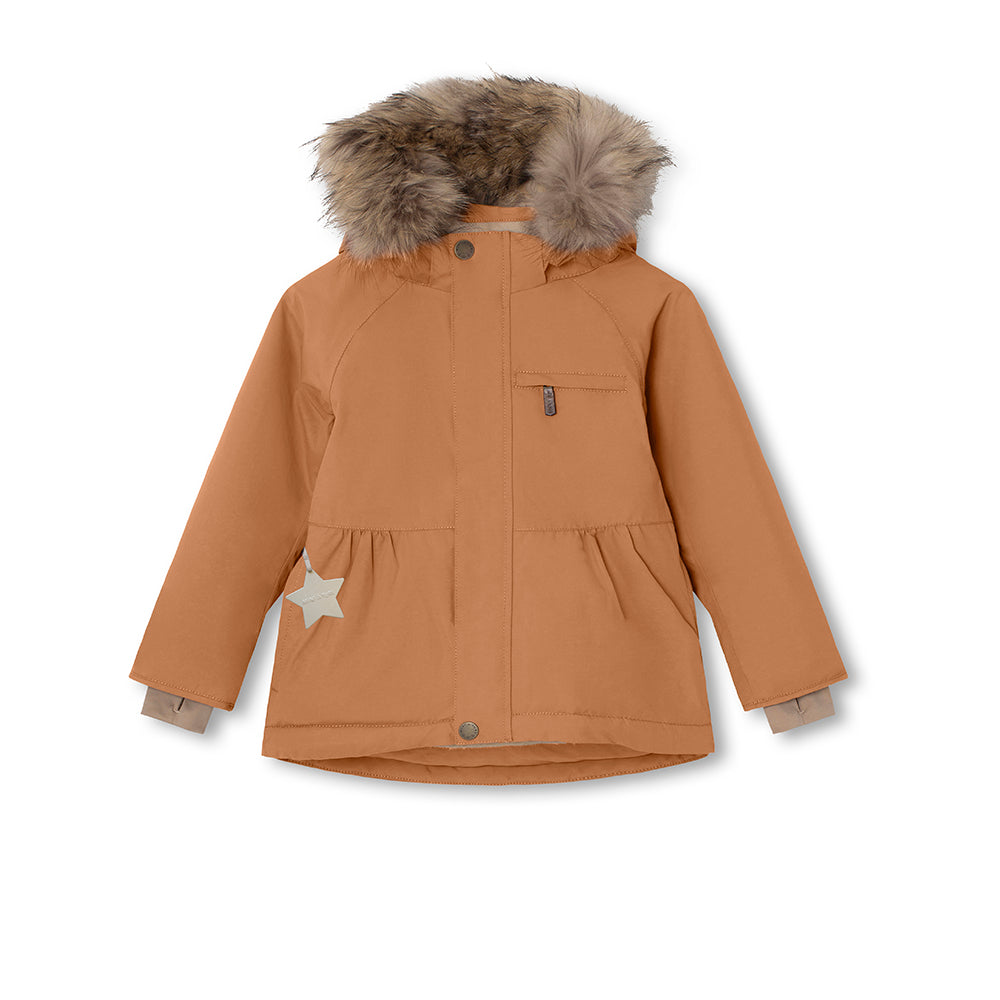 MATBRIDDINE Winterjacke mit Fleecefutter und Fellbesatz. GRS