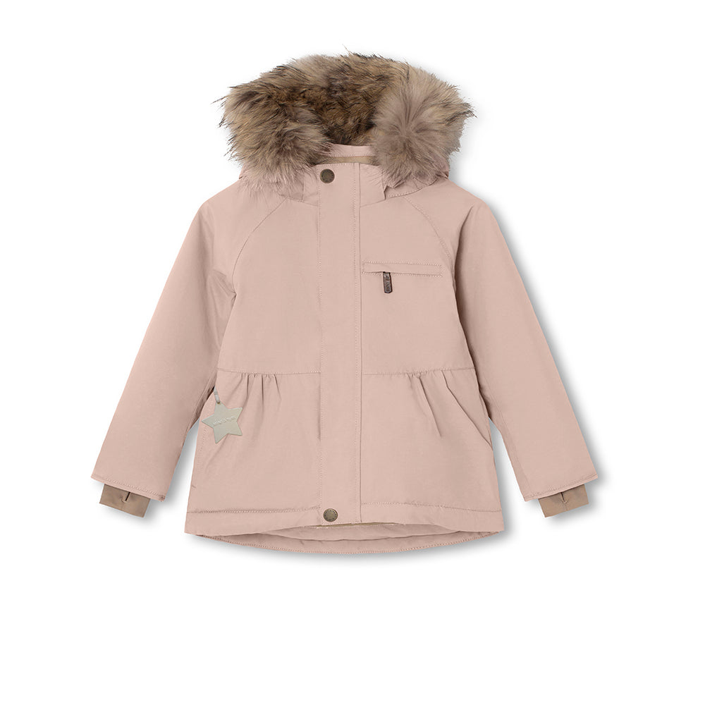 MATBRIDDINE Winterjacke mit Fleecefutter und Fellbesatz. GRS