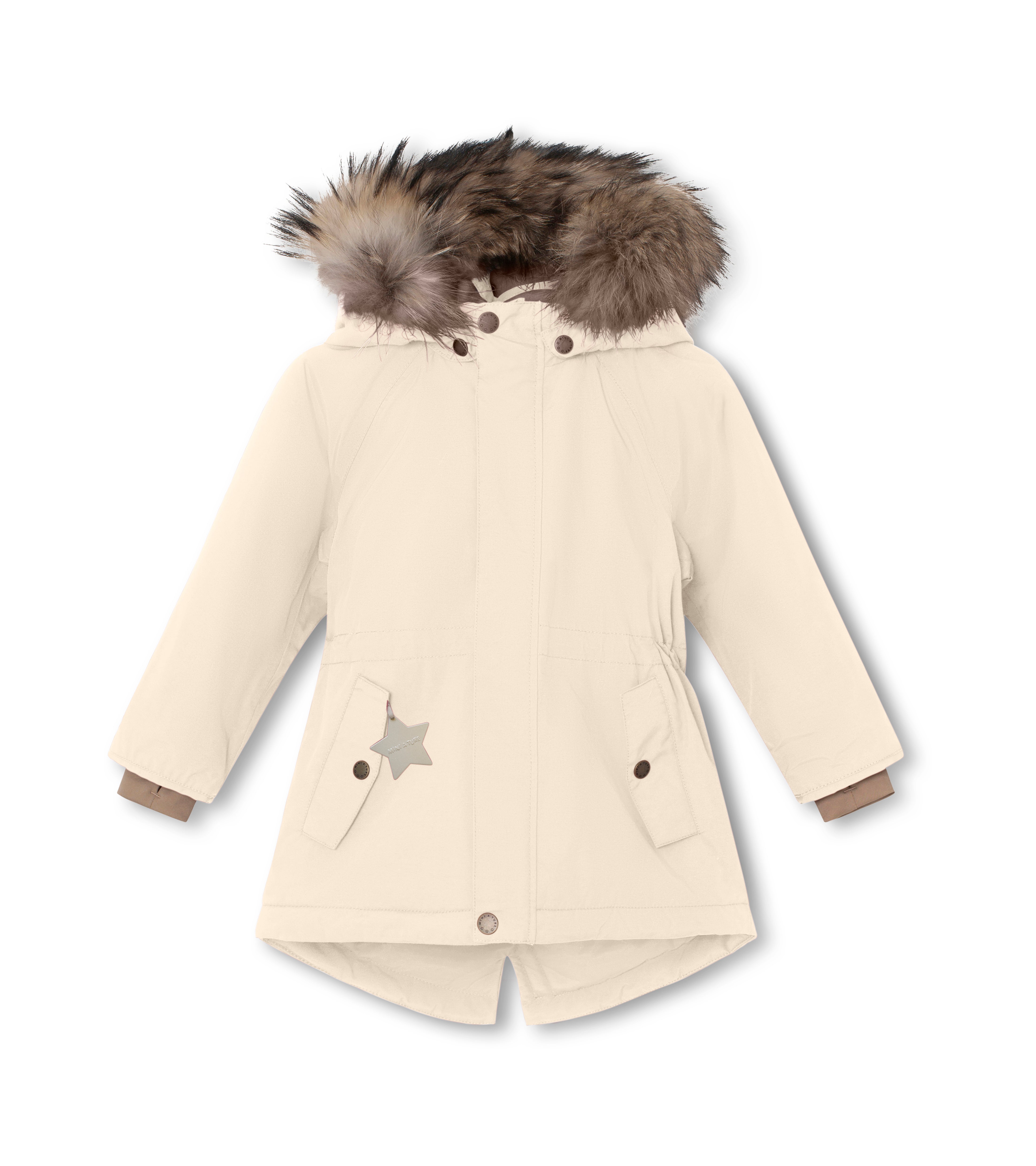 MATVIKANIA Winterjacke mit Fleecefutter und Fellbesatz. GRS