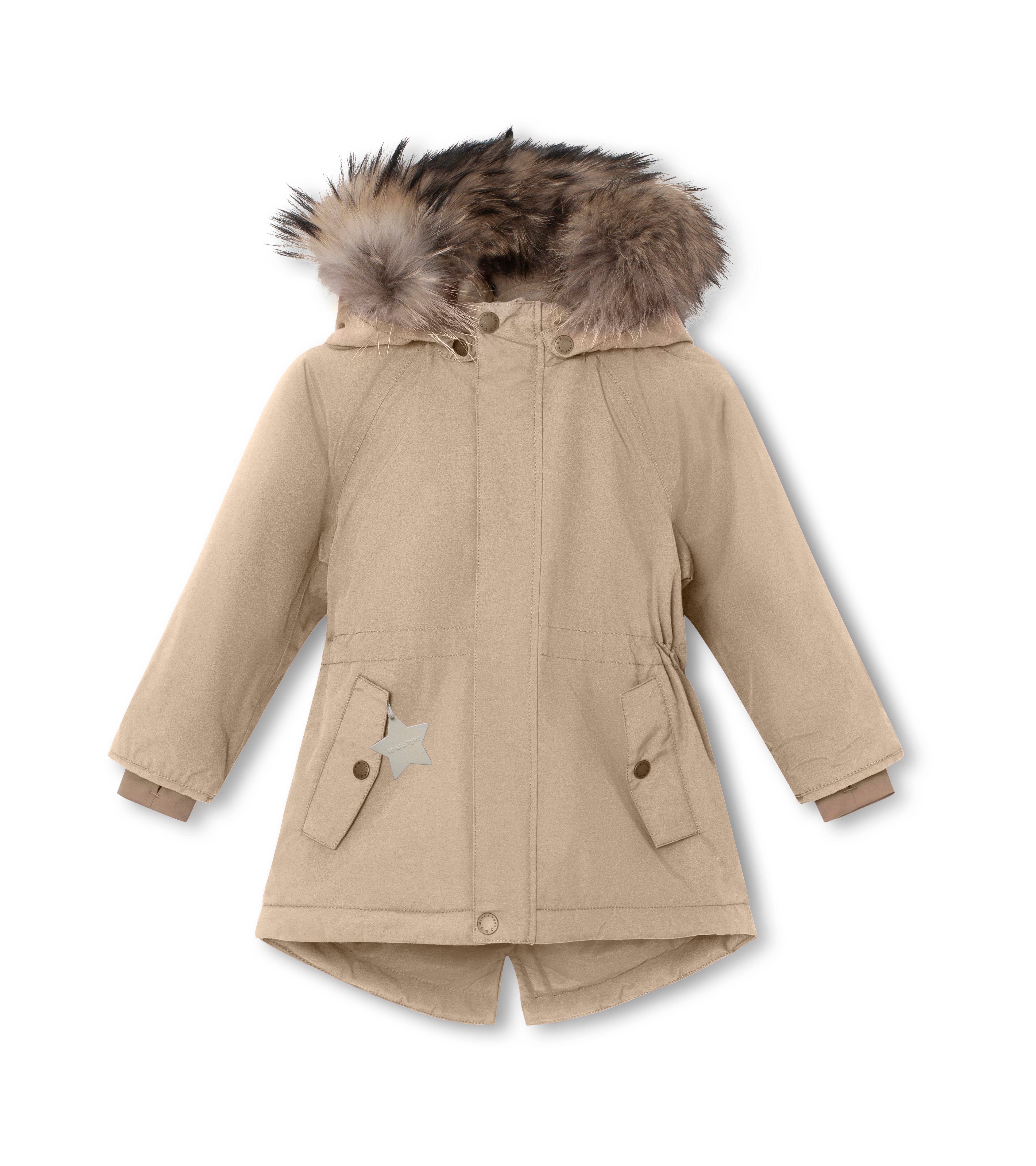 MATVIKANIA Winterjacke mit Fleecefutter und Fellbesatz. GRS