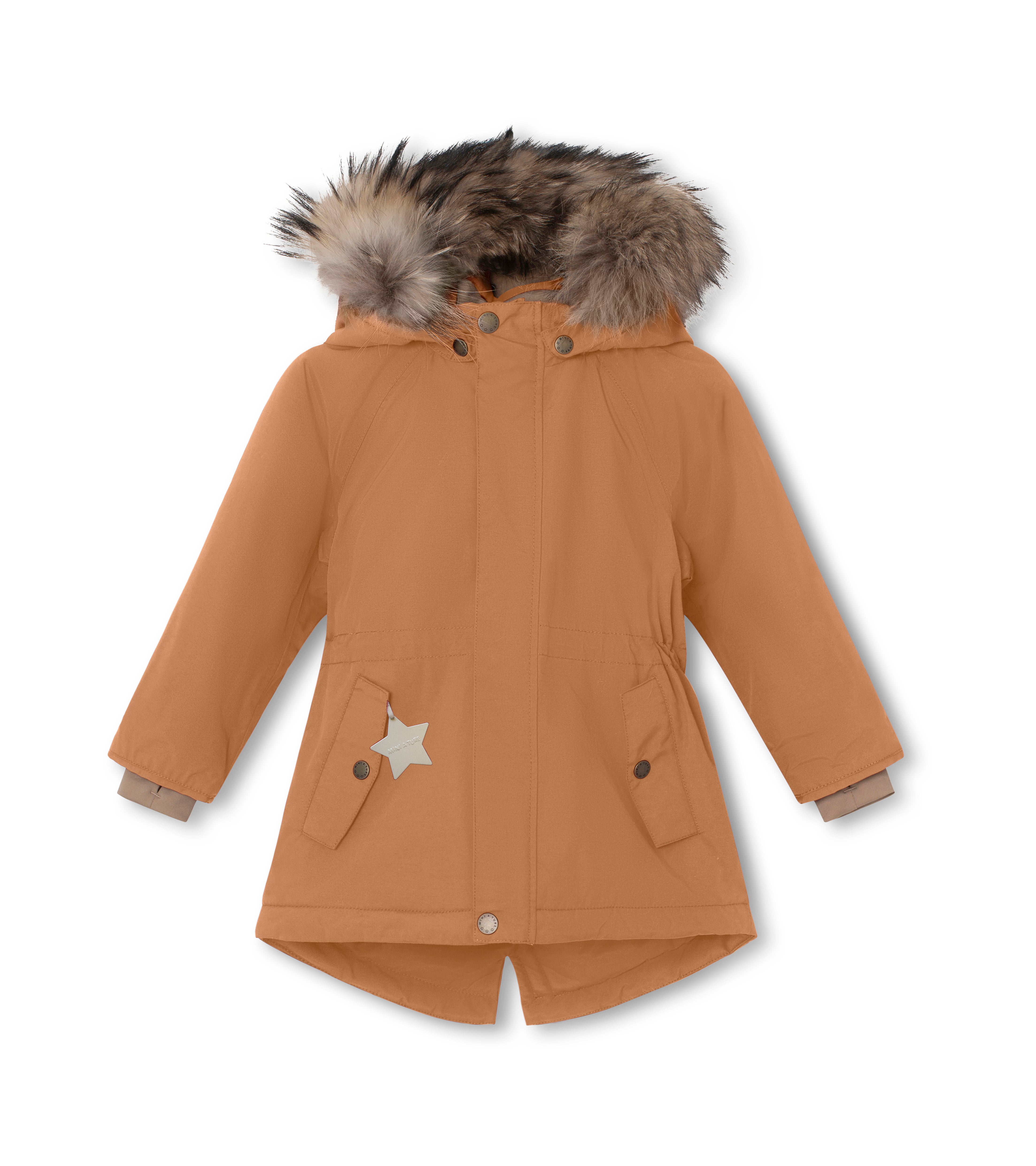 MATVIKANIA Winterjacke mit Fleecefutter und Fellbesatz. GRS