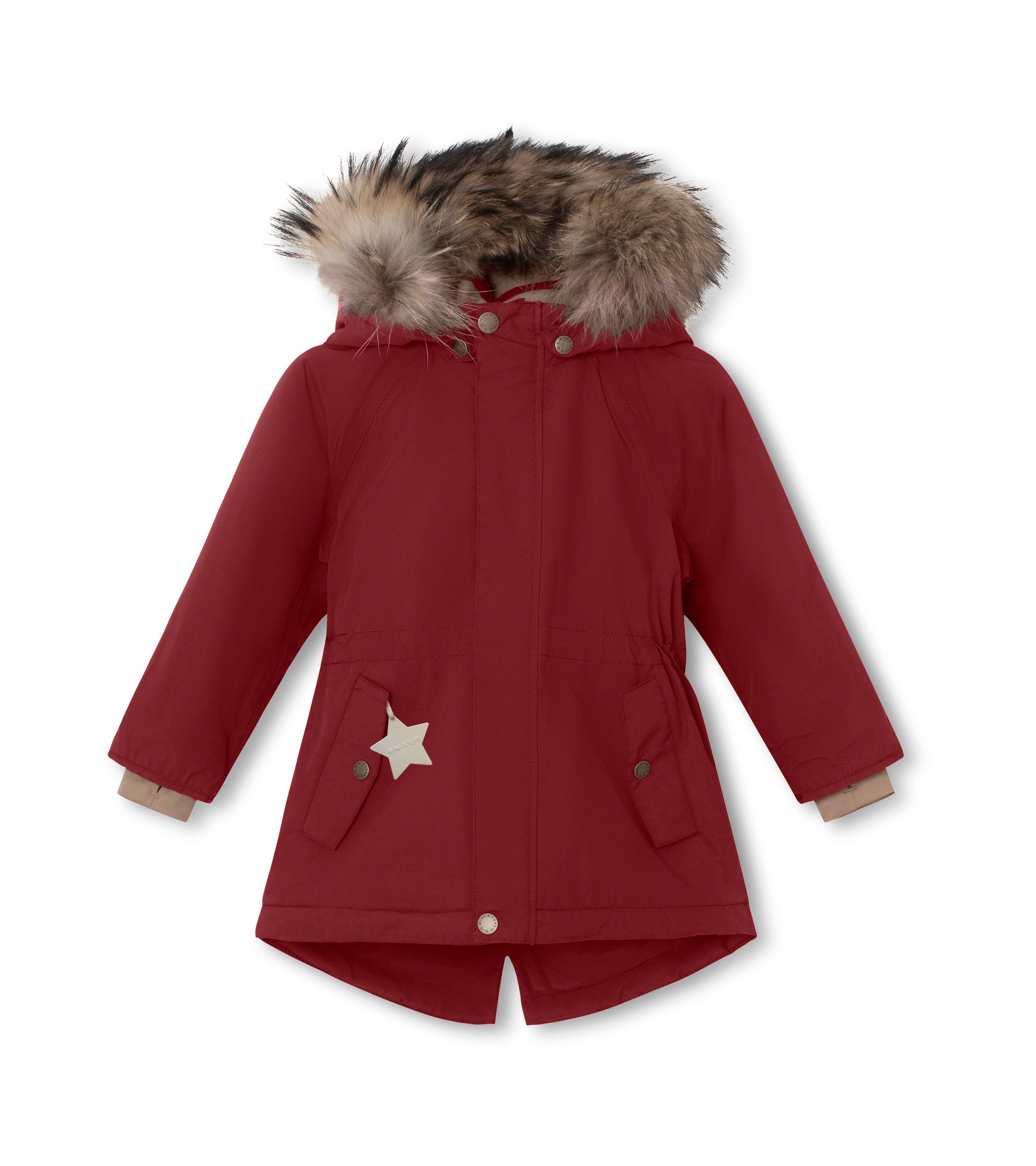 MATVIKANIA Winterjacke mit Fleecefutter und Fellbesatz. GRS