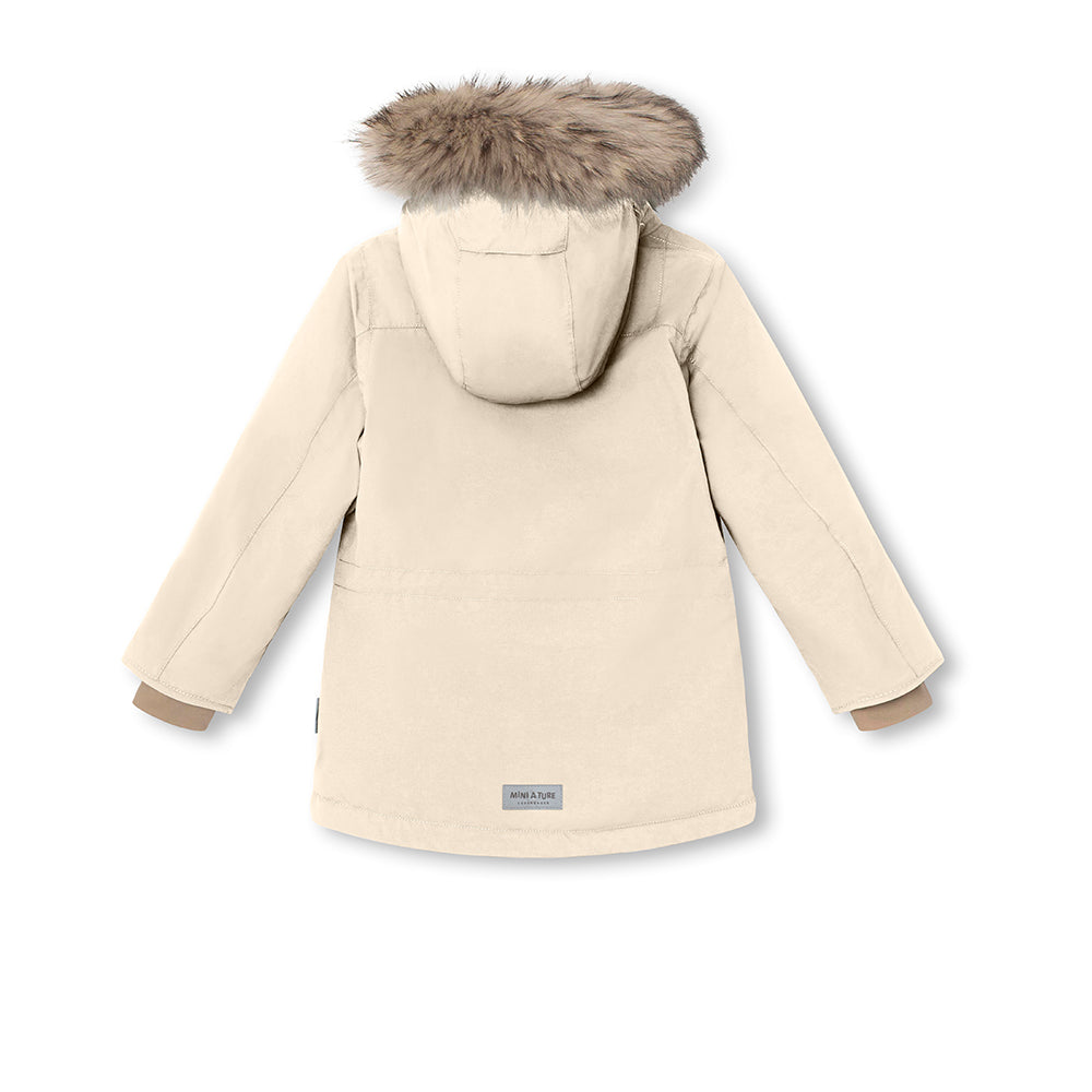 MATKASTORIO Winterjacke mit Fleecefutter und Fellbesatz. GRS