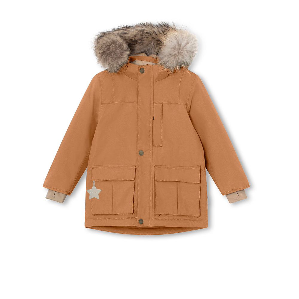 MATKASTORIO Winterjacke mit Fleecefutter und Fellbesatz. GRS