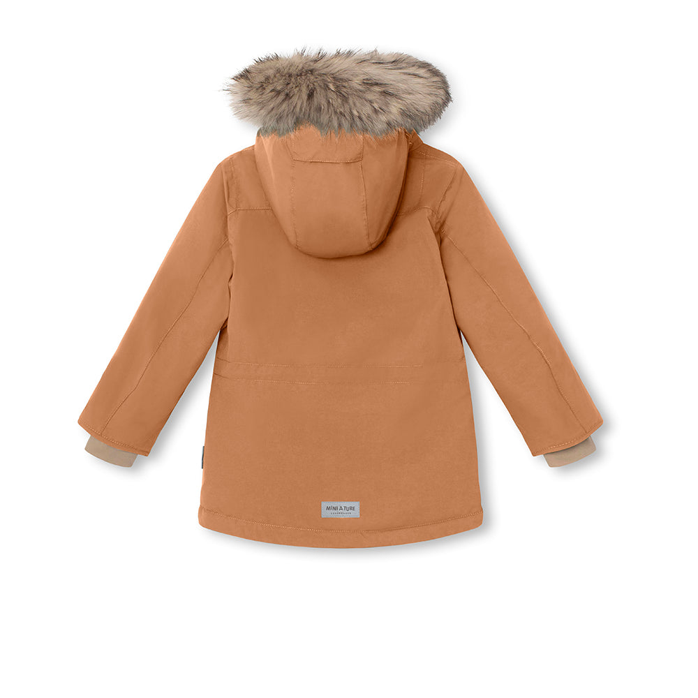 MATKASTORIO Winterjacke mit Fleecefutter und Fellbesatz. GRS