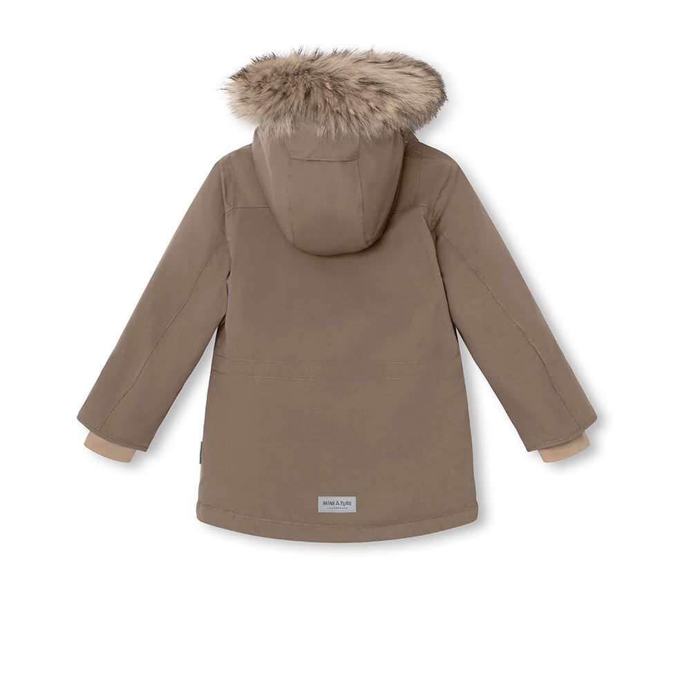 MATKASTORIO Winterjacke mit Fleecefutter und Fellbesatz. GRS