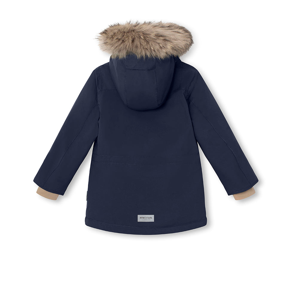 MATKASTORIO Winterjacke mit Fleecefutter und Fellbesatz. GRS