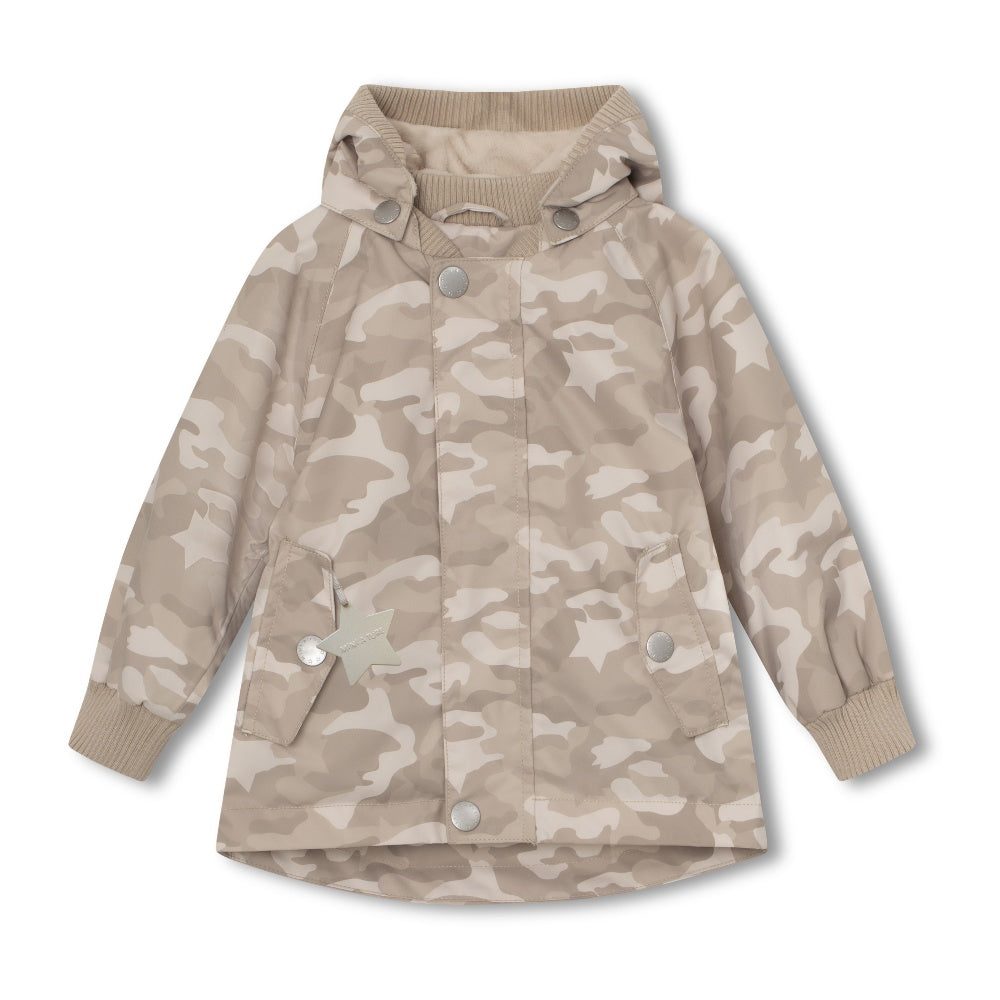 MATWALLY fleece lined printet spring jacket.GRS