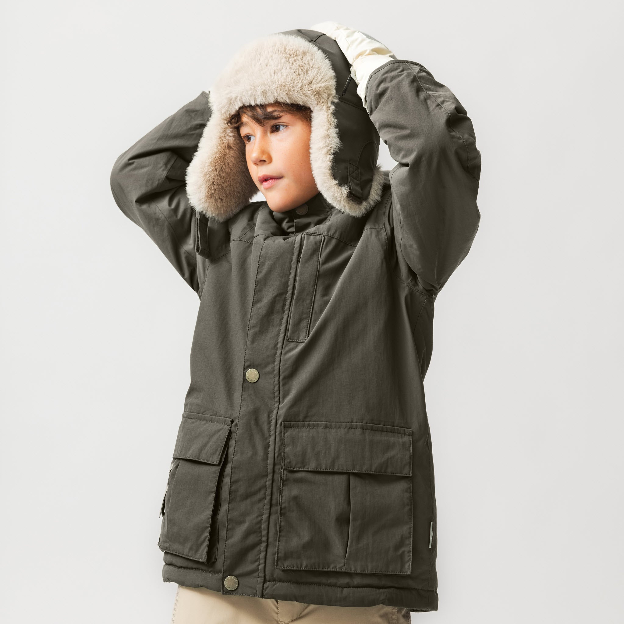 MATKASTORIO fleece lined winter jacket. GRS