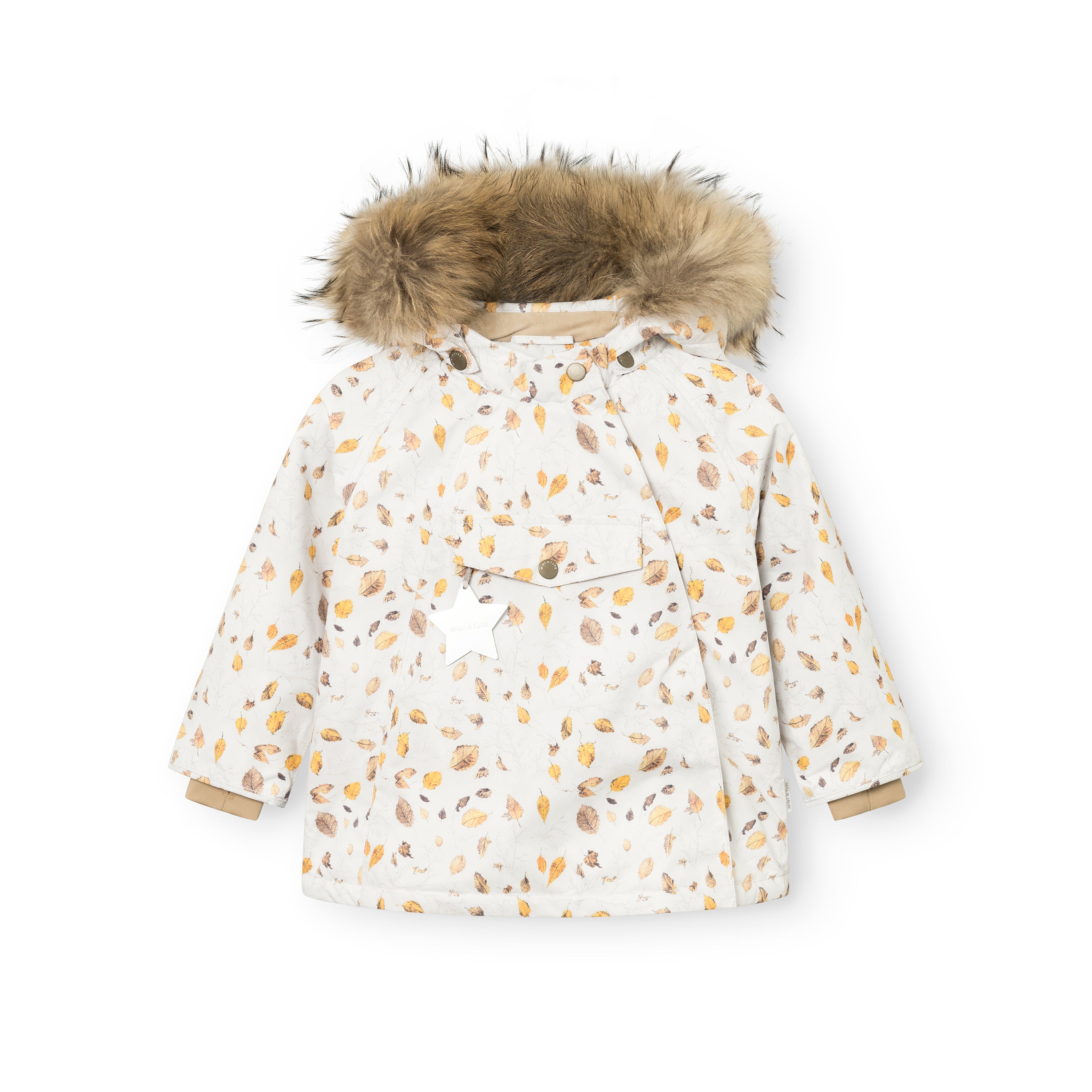 MATWANG Winterjacke mit Fleecefutter und Fell. GRS