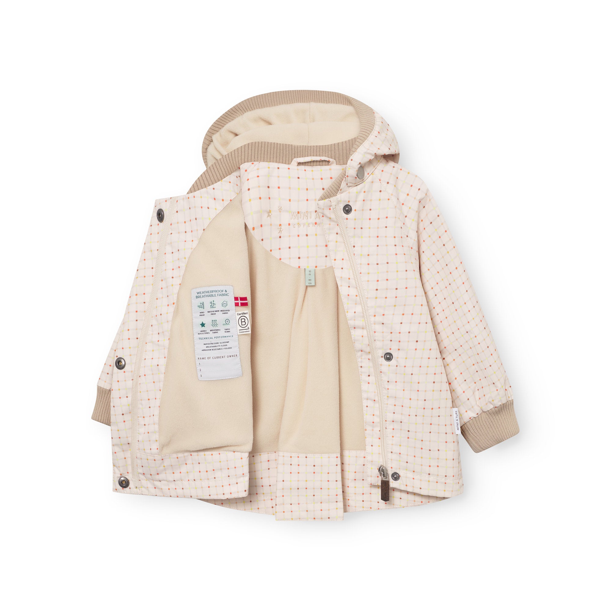 MATWIAMI printet fleece lined jacket. GRS